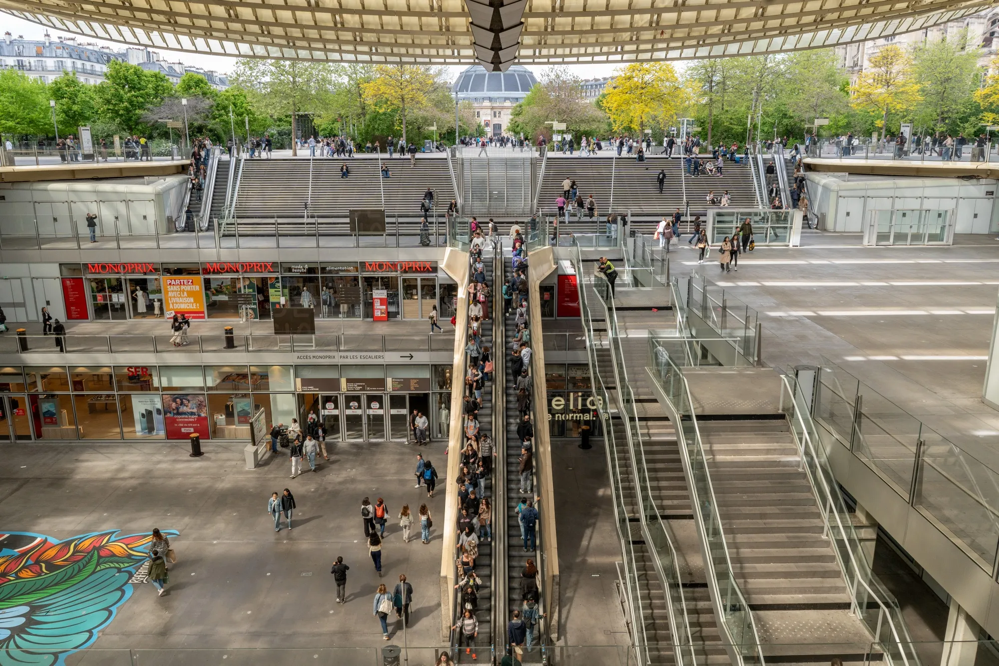 The Les Halles shopping mall in Paris.