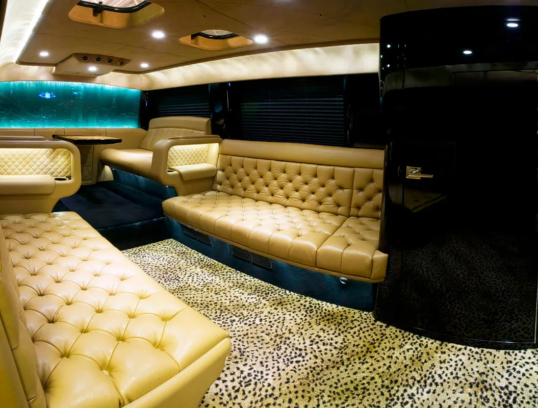 Van Riced Out These Insane, Pimped-Out Vans for CEOs Redefine Commuting - Bloomberg