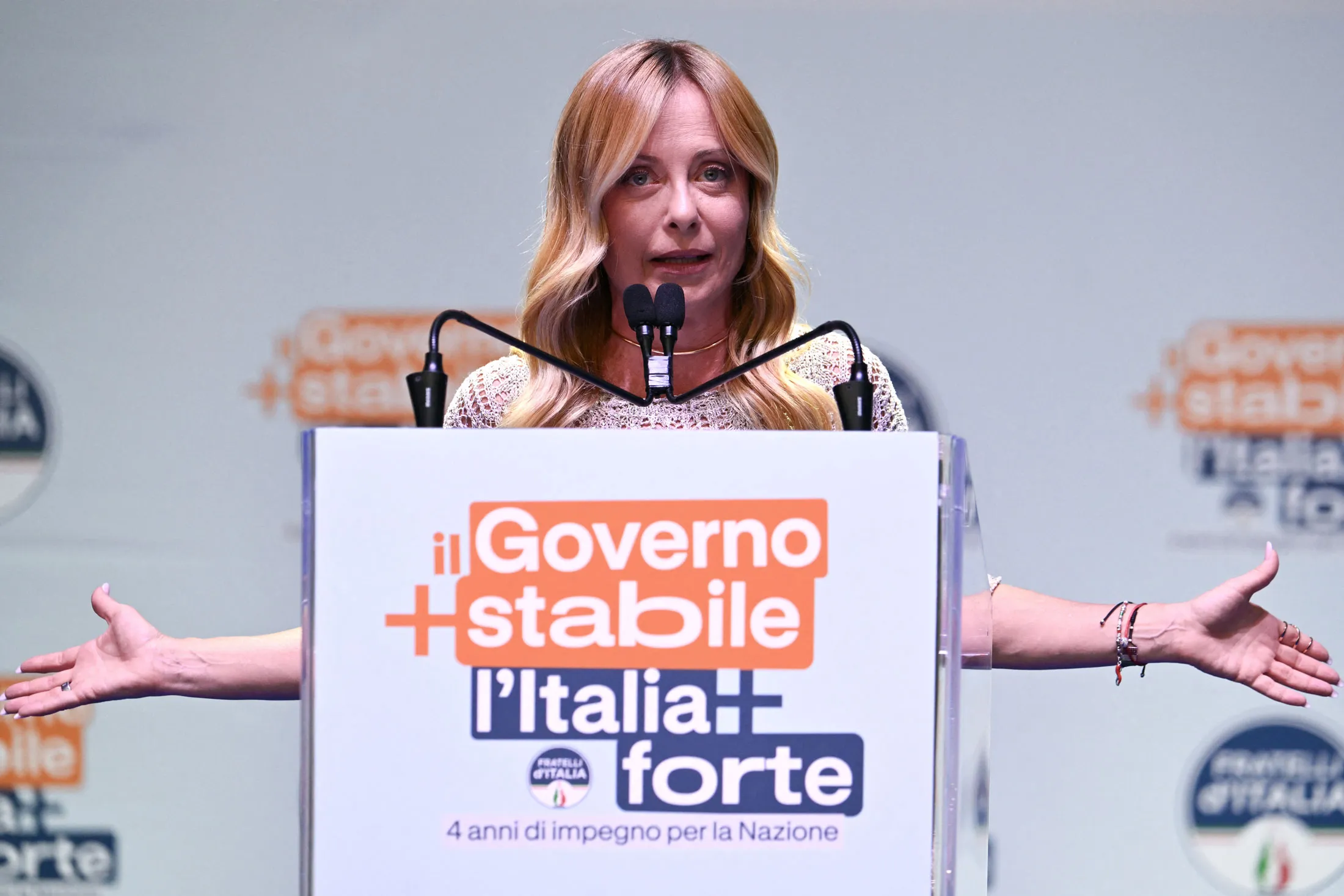 Italy's Prime Minister Giorgia Meloni