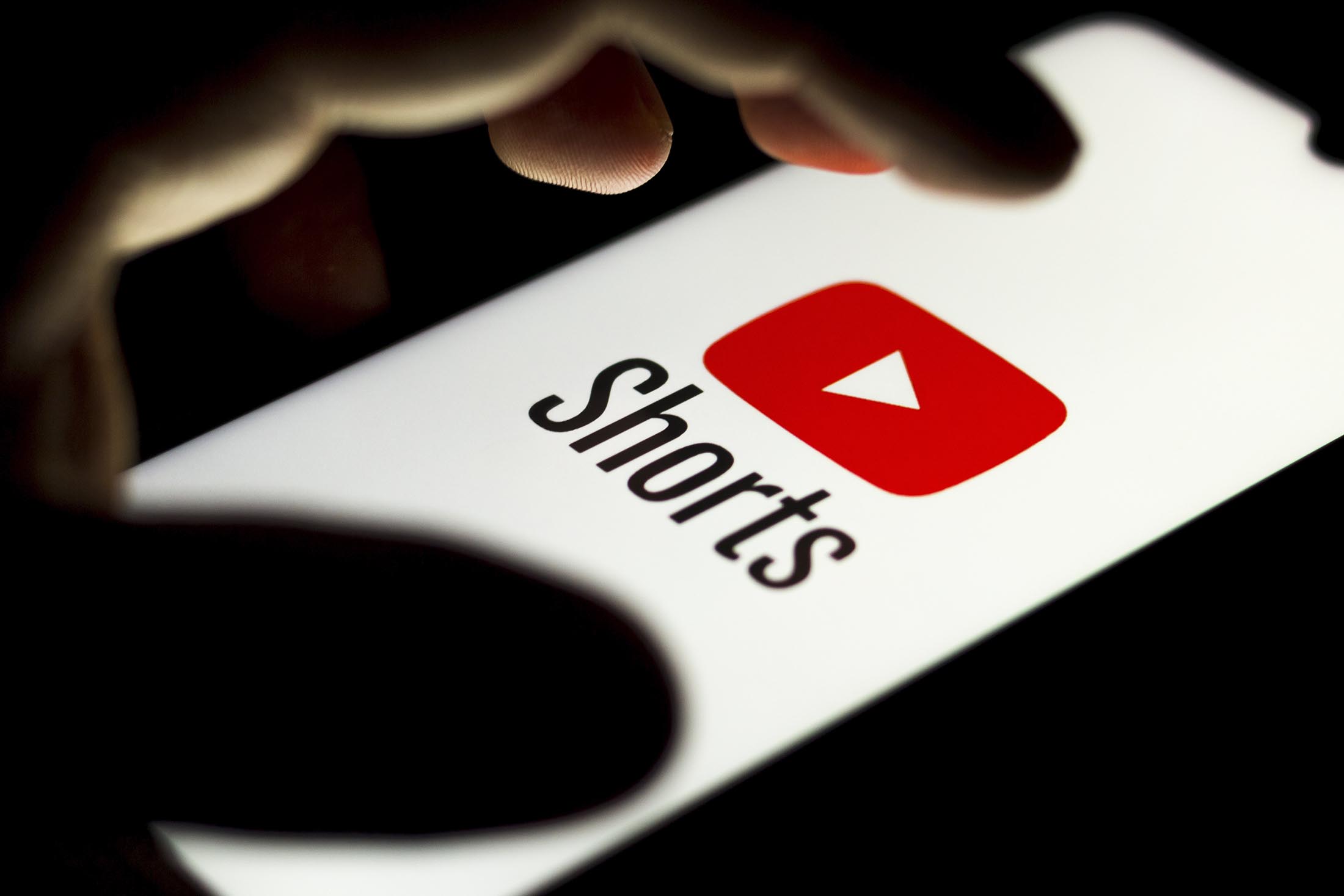 In this photo illustration a YouTube Shorts logo is seen