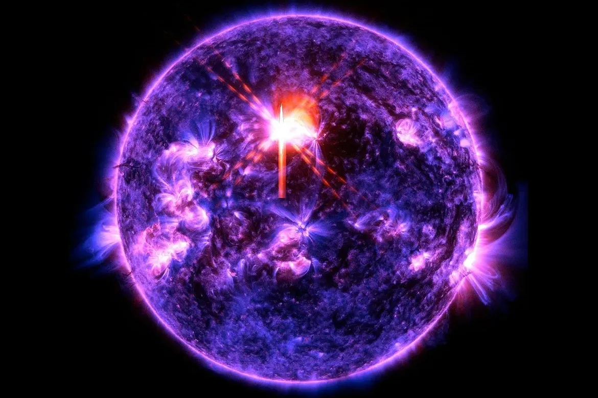 A solar flare on Feb. 4.