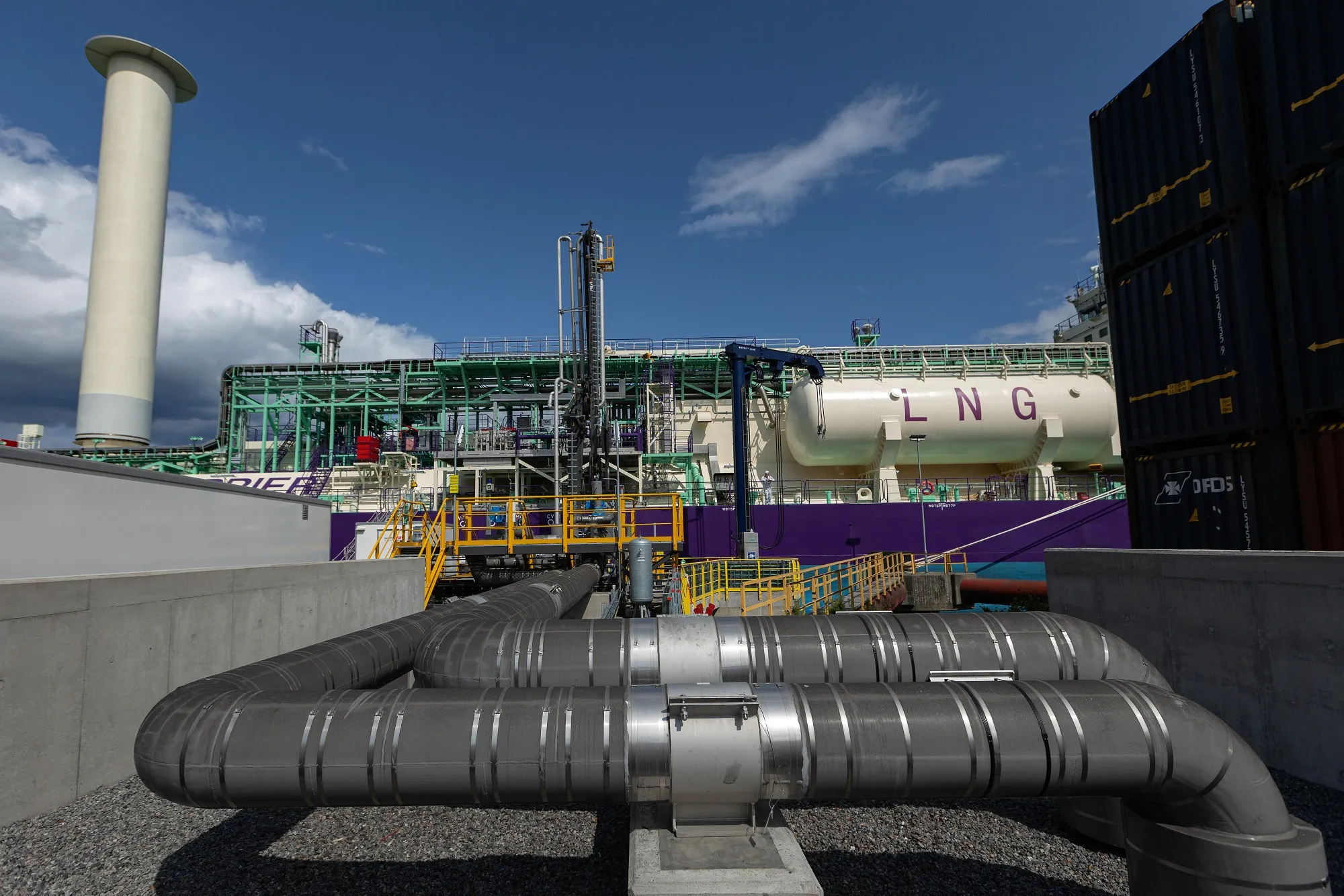 An LNG vessel&nbsp;in Brevik, Norway.