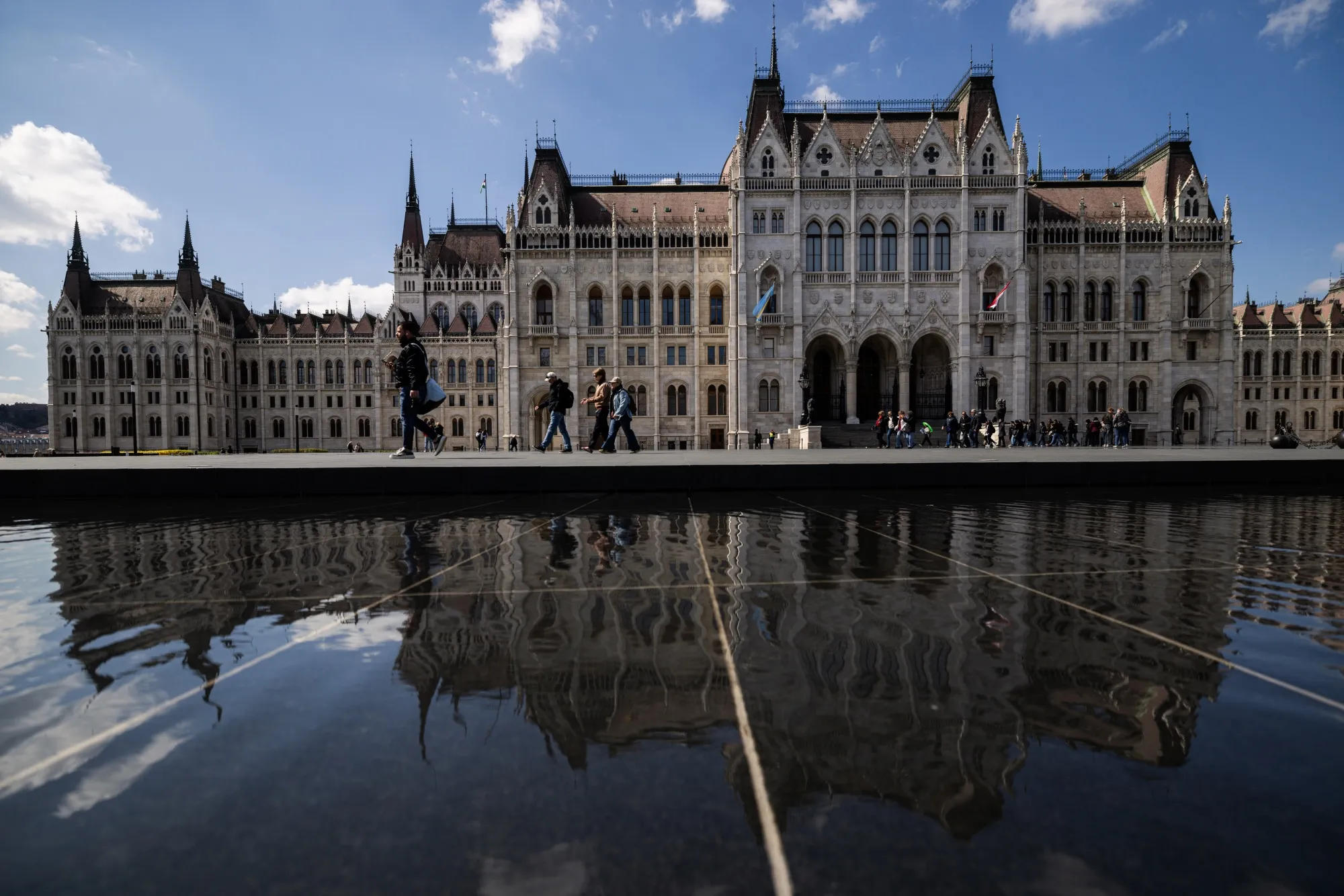 The national parliament building in Budapest.