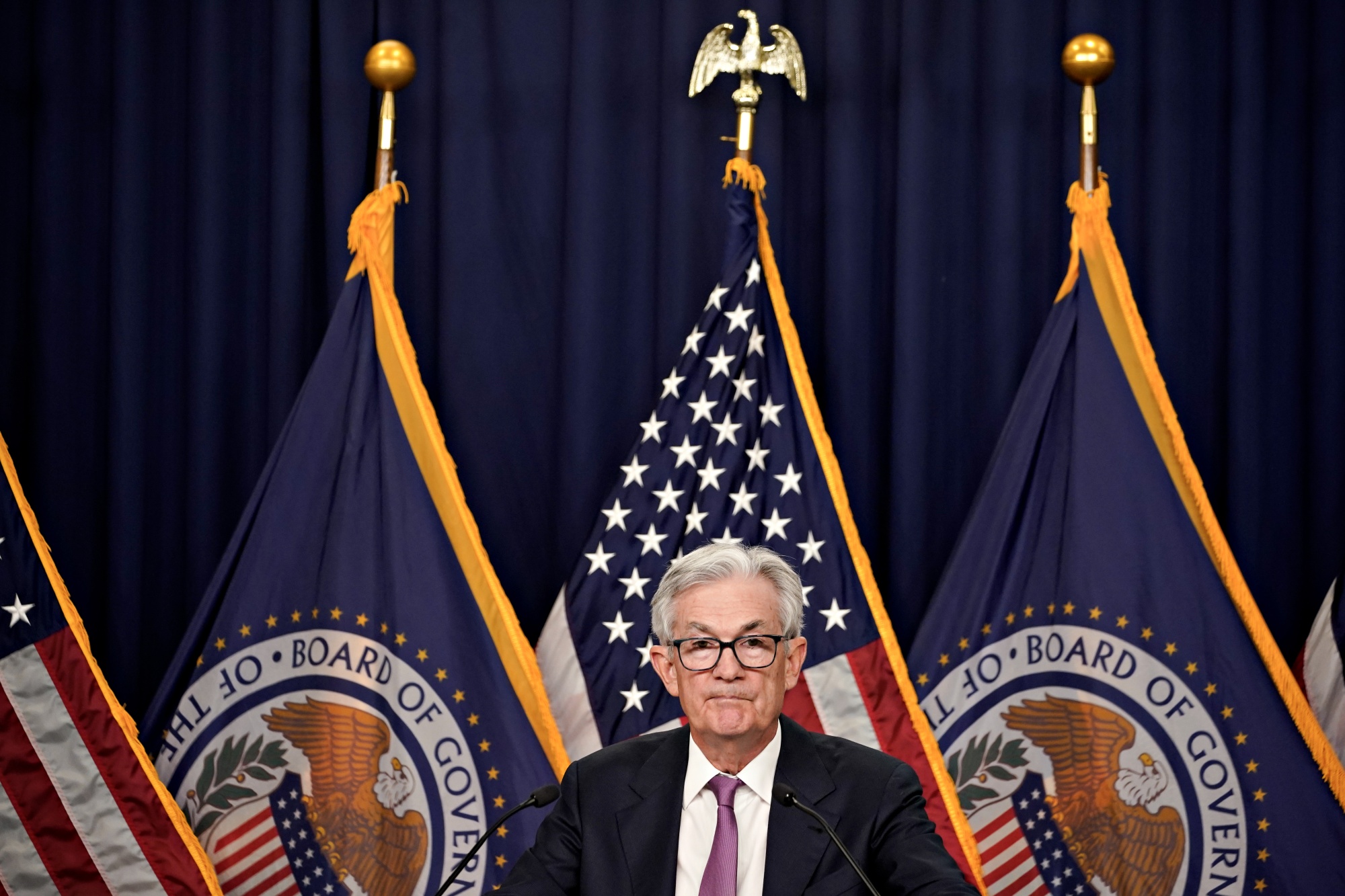 Jerome Powell&nbsp;during a news conference following a Federal Open Market Committee meeting in Washington, on Feb. 1.&nbsp;