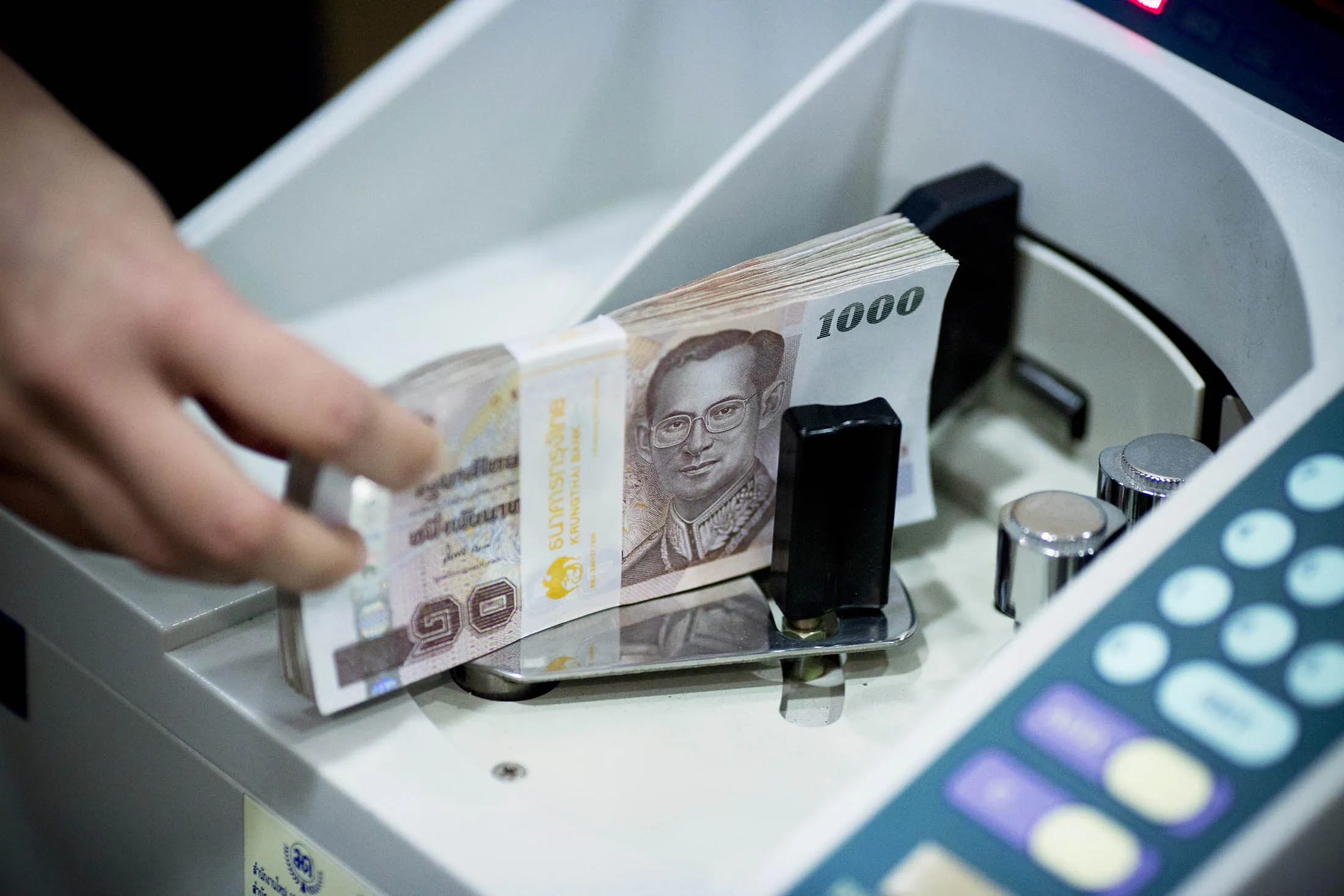 Operations At A Krung Thai Bank Branch And Chief Executive Officer Vorapak Tanyawong Interview