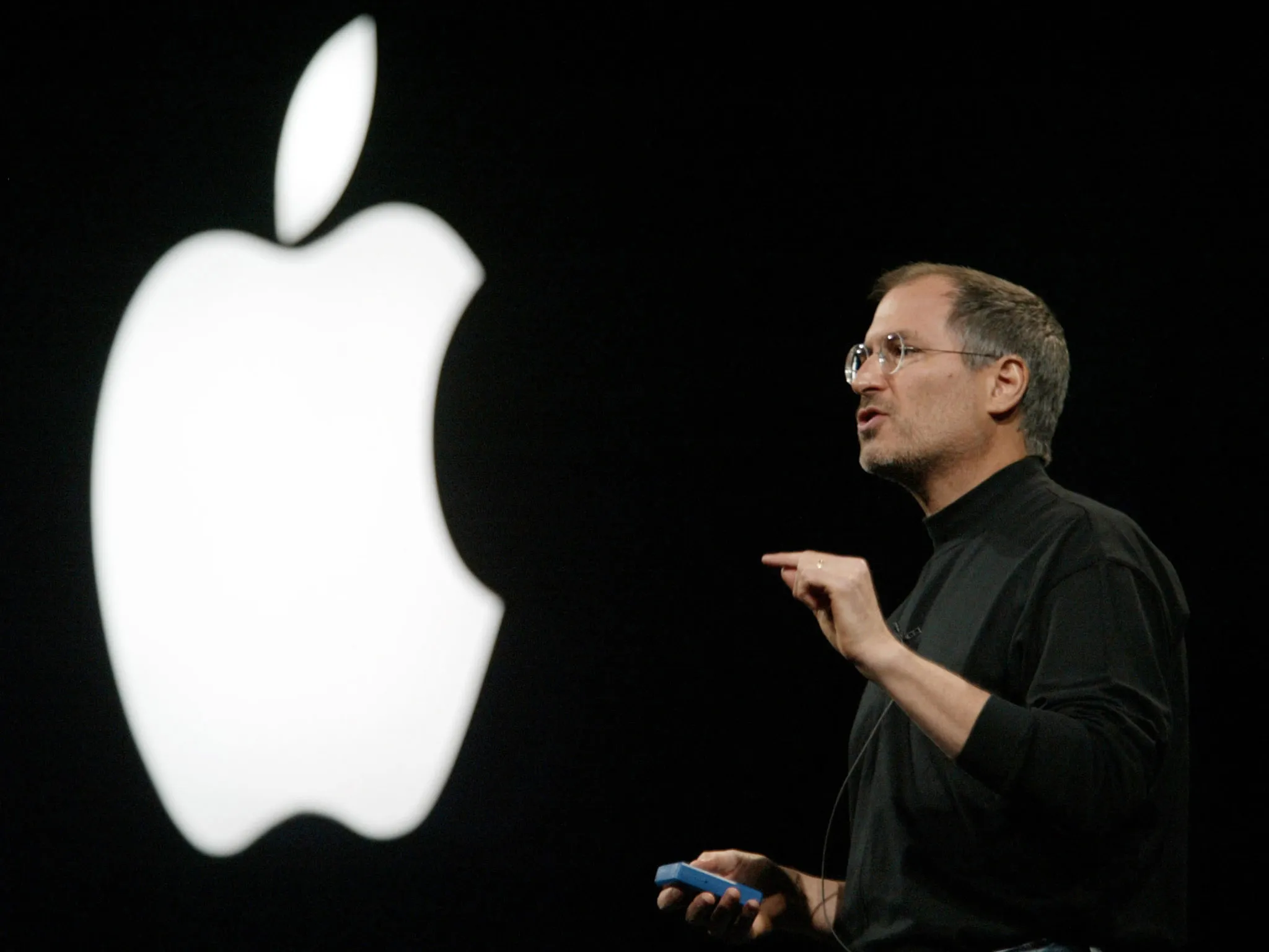 Steve Jobs, CEO of Apple, at the 2013 Macworld Conference and Expo in San Francisco.
