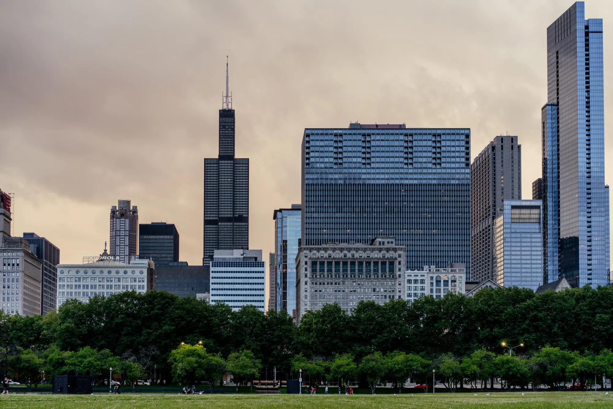 The skyline of Chicago.