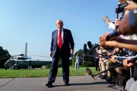 President Trump Departs White House For Scotland