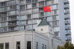 A Chinese flag flies outside the China Consulate General building in San Francisco, California, U.S., on&nbsp;July 23.