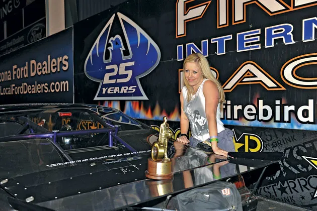 Torres at a drag racing event