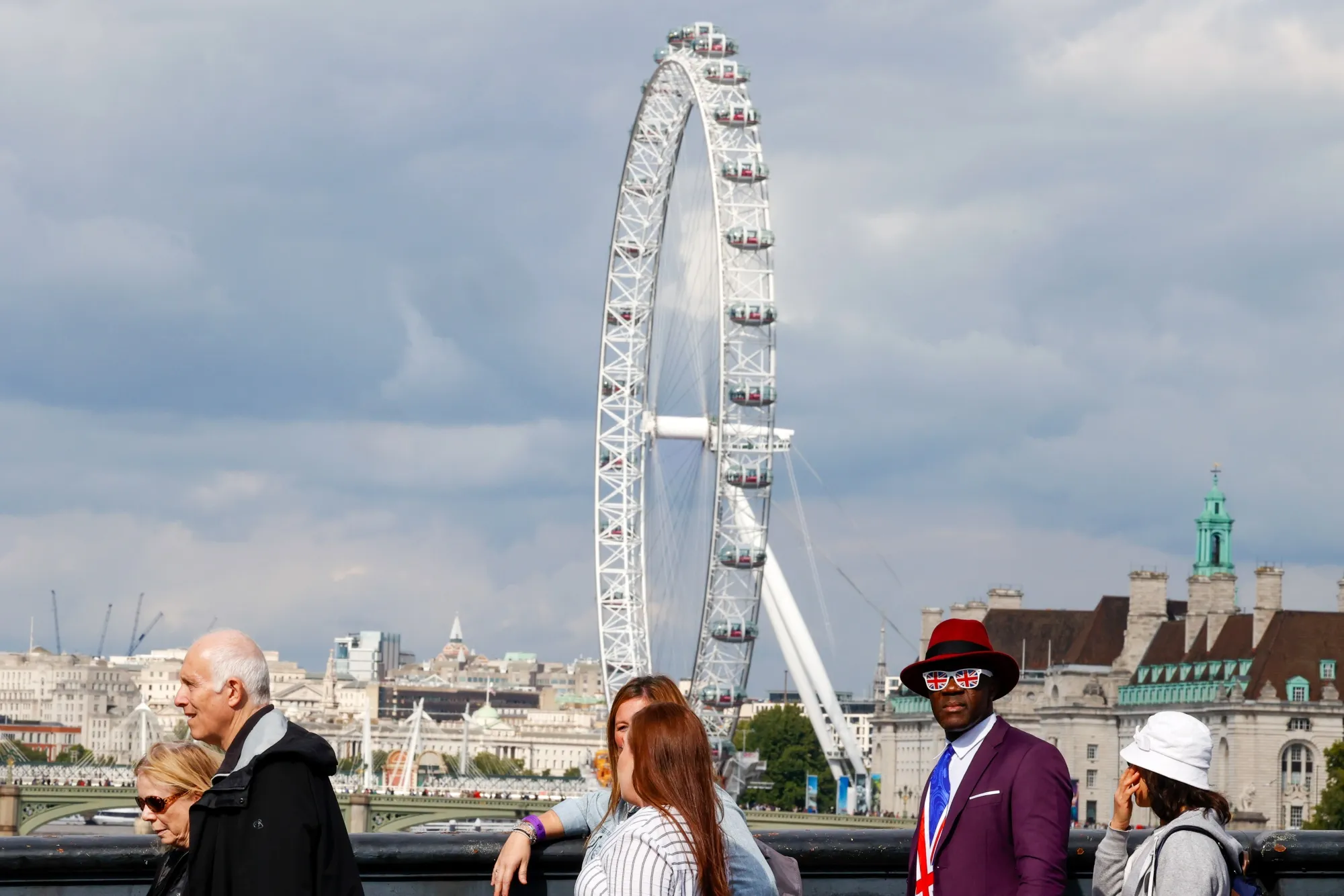 The London Eye ferris wheel.&nbsp;