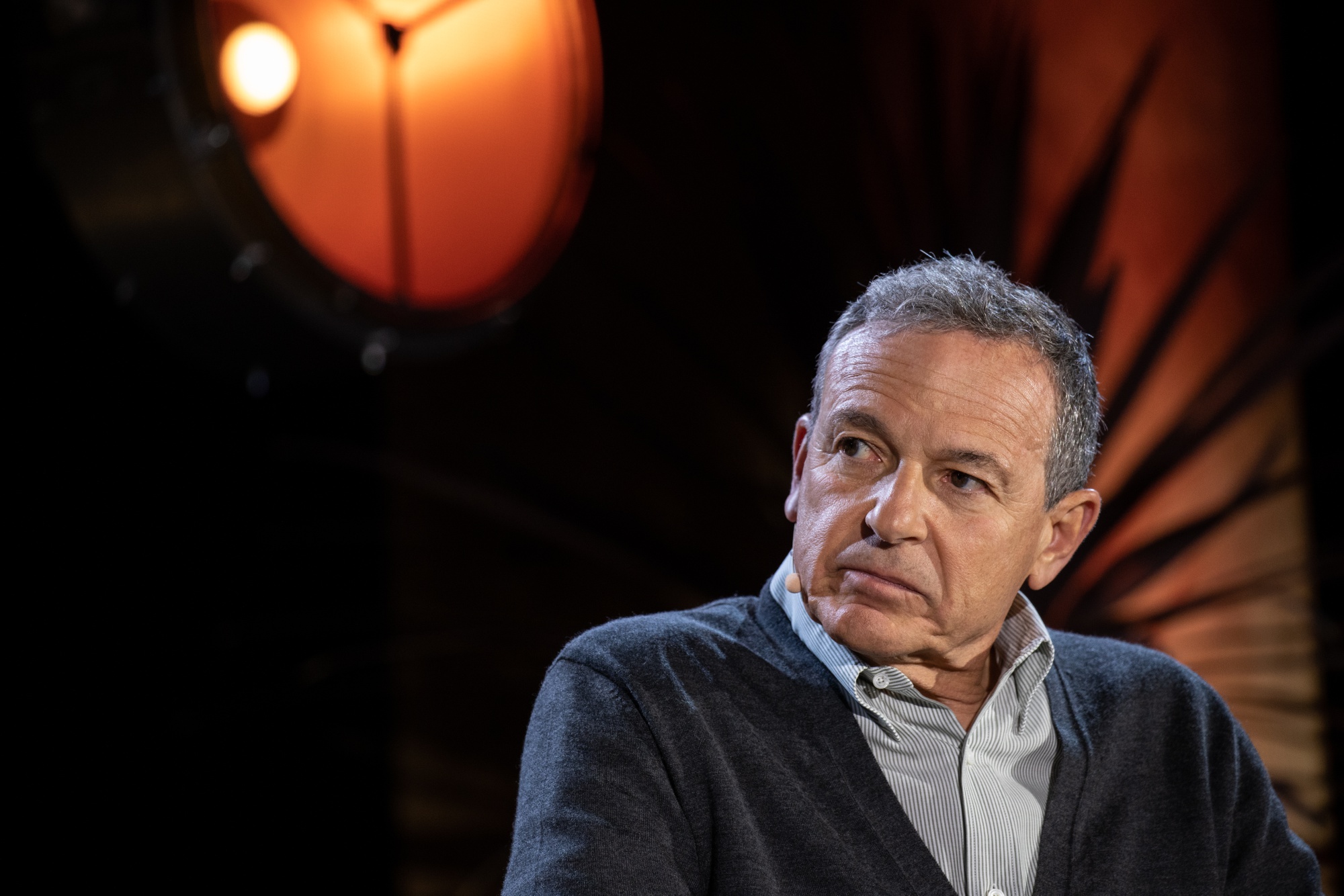 Bob Iger, chief executive of Walt Disney Co., will listen at the Wall Street Journal Live Tech conference in Laguna Beach, California, USA, on Tuesday, October 22, 2019. The event will bring together investment, founders and officials to drive innovation.  and driving growth within the technology industry.