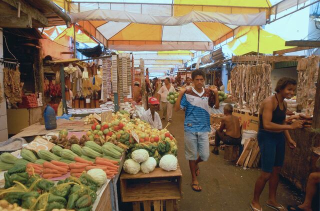 Sao Joaquim market in Salvador, Brazil in 2001.