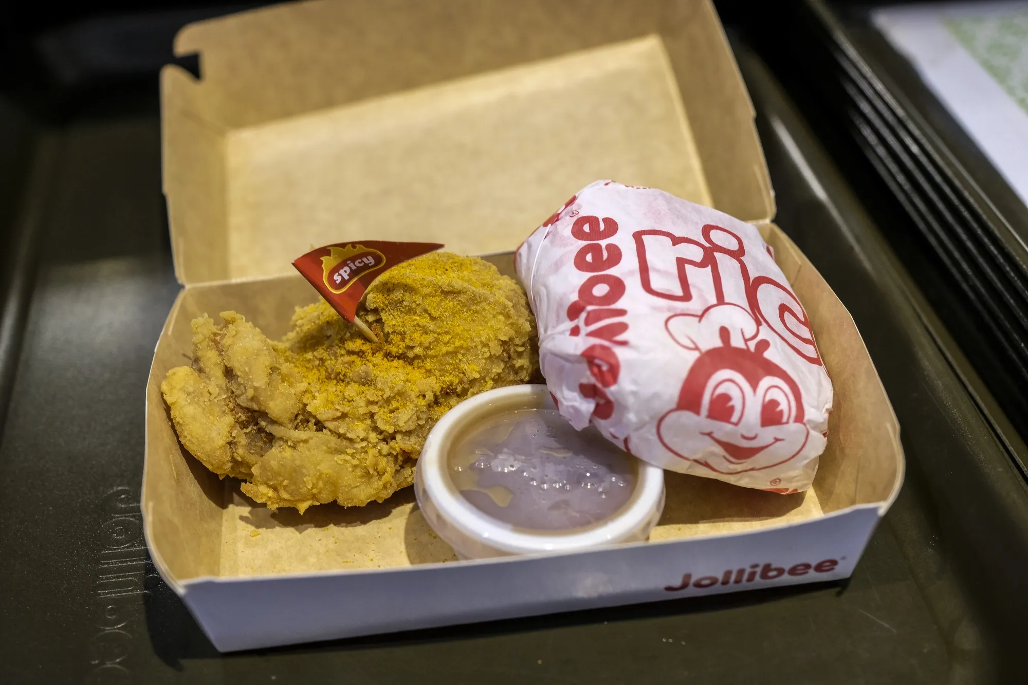 Jollibee said same-store sales in China grew 3.9% in the quarter from a year earlier.