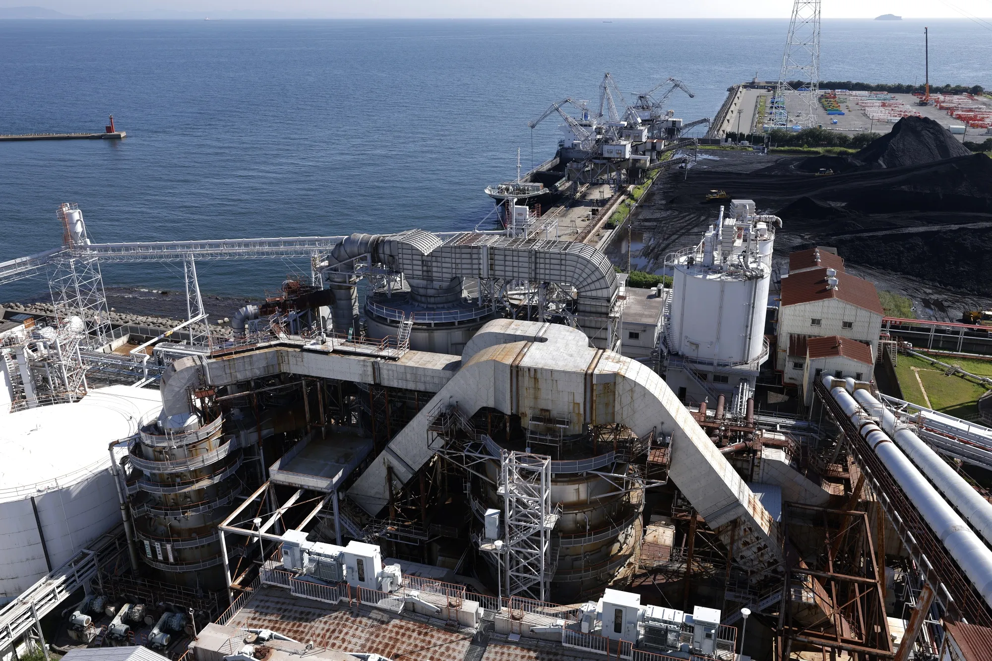 A coal-fired power station in Takasago, Hyogo Prefecture, Japan.