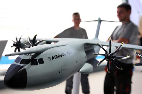 Model of the Airbus A400M military plane