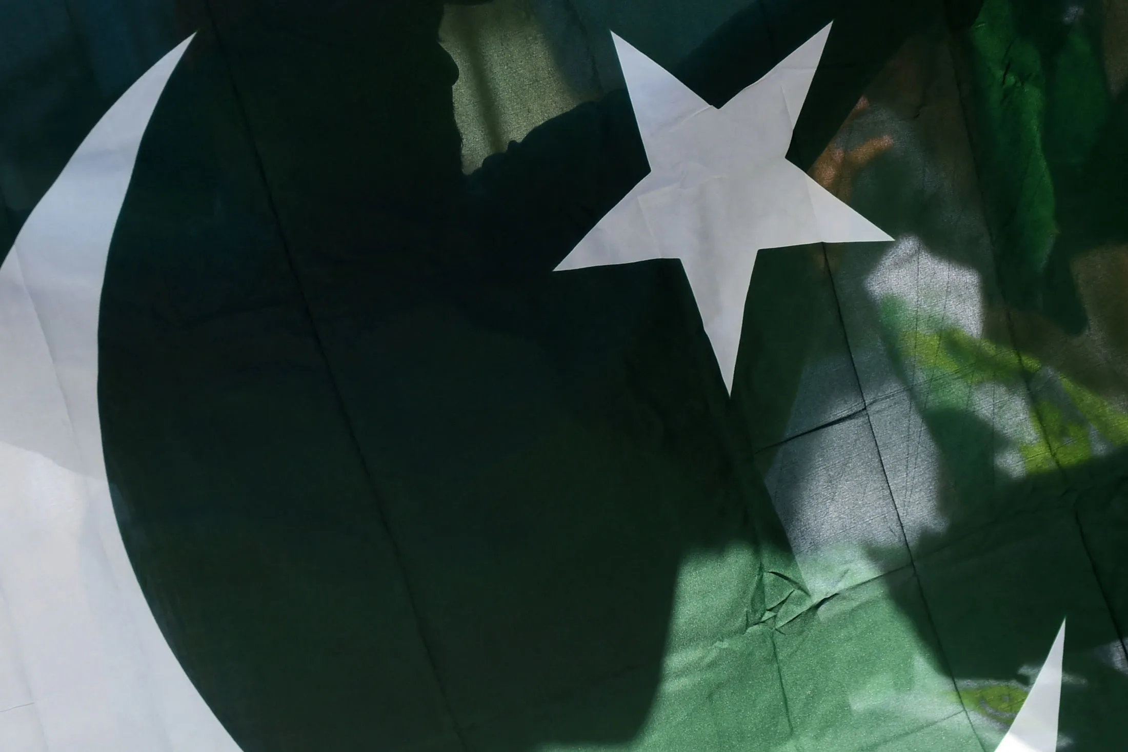 The national flag of Pakistan.