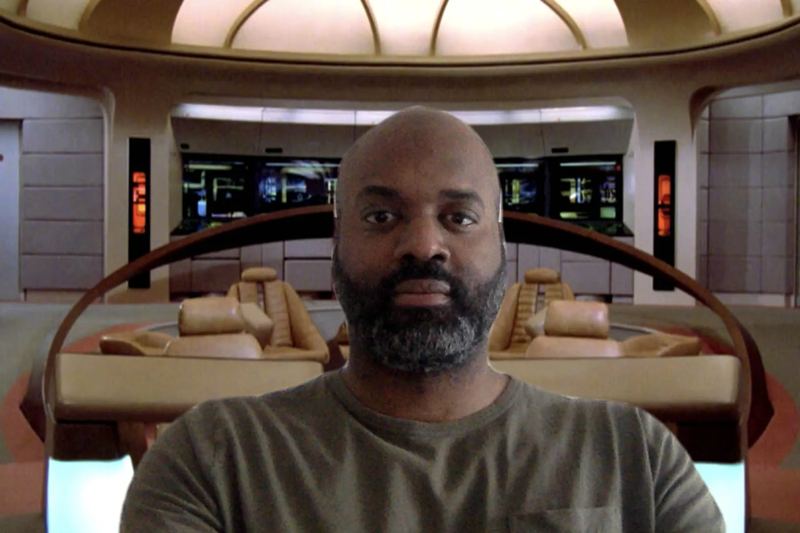 An R/GA employee’s starship Enterprise Zoom wallpaper