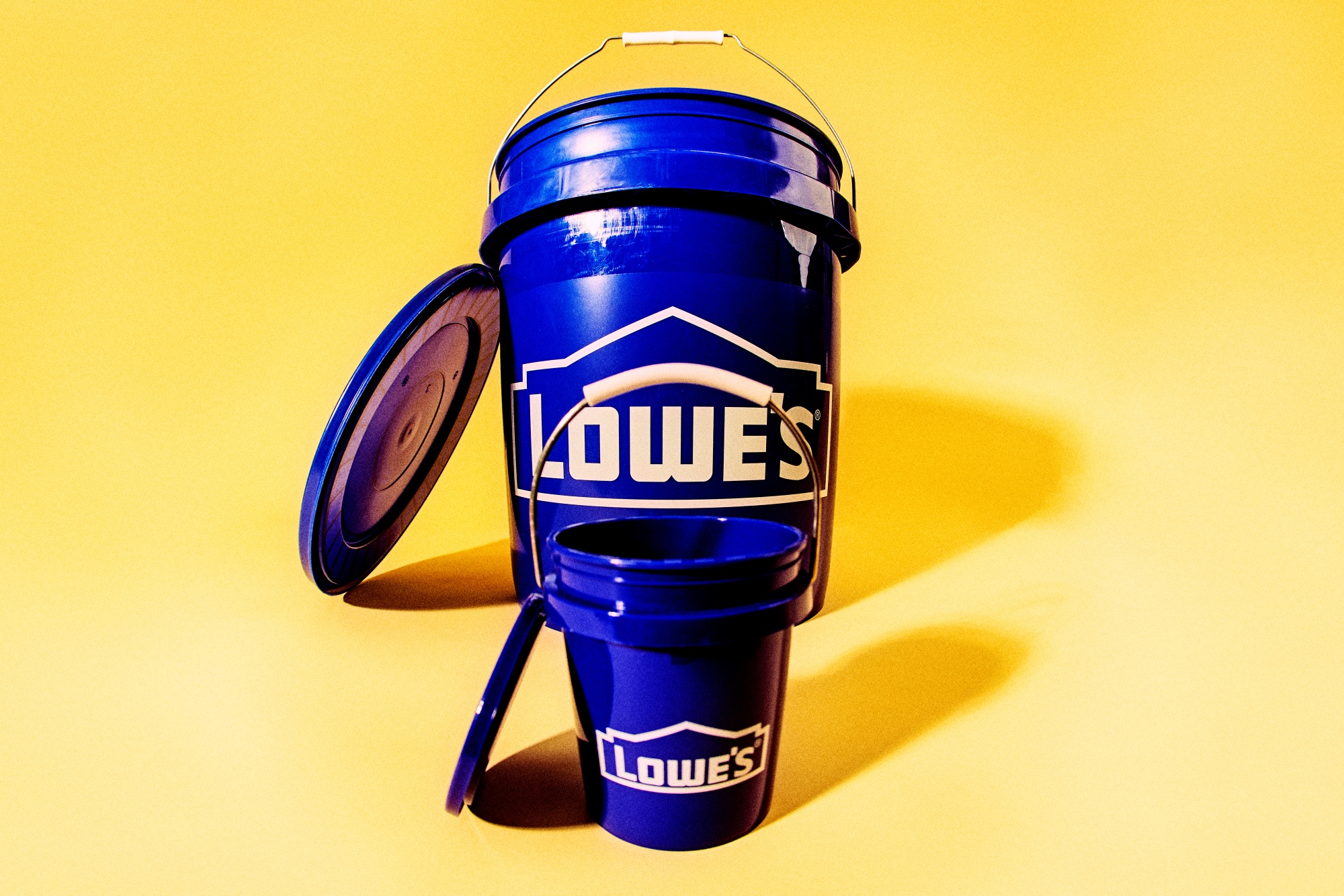 Lowe’s 5 Gallon Bucket &amp; Blue Mini Bucket.