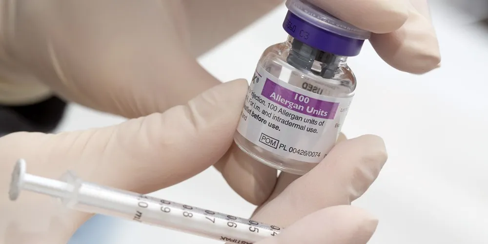 A vial of Allergan Botox, produced by Allergan Inc.
