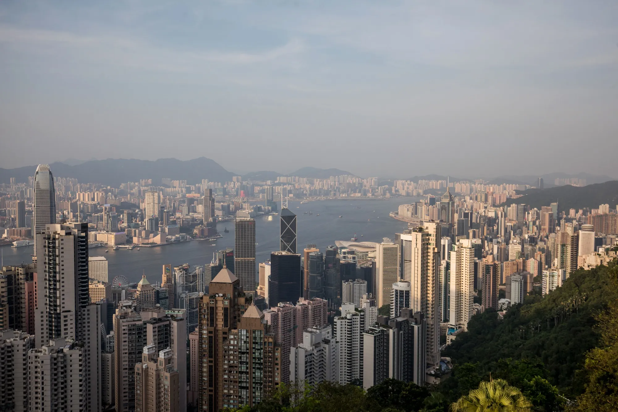 General Views of Victoria Peak And Hotels In Hong Kong As Protests Deter Chinese Tourists