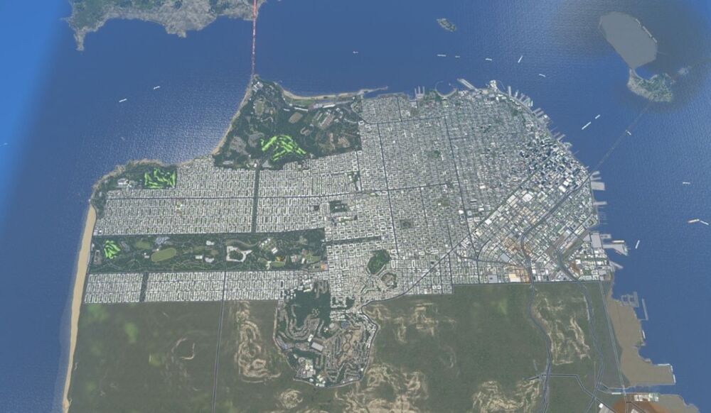 San Francisco Rendered In Extreme Detail In Cities Skylines Bloomberg