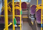 Seats on a Berlin bus using the old “Urban Jungle”&nbsp; design