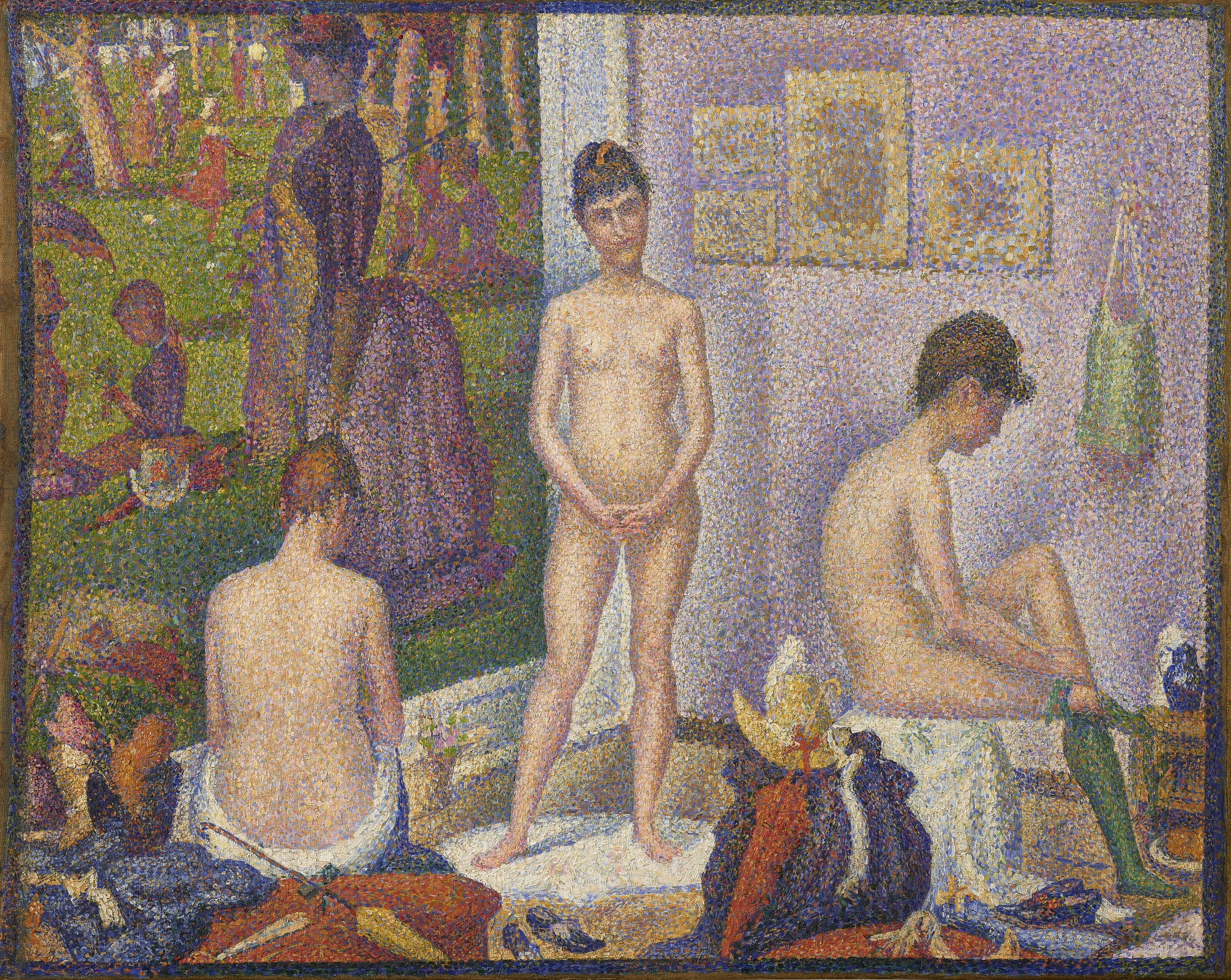 Les Poseuses, Ensemble (Petite version)&nbsp;(1888) by Georges Seurat is anticipated to sell for $100 million or more.