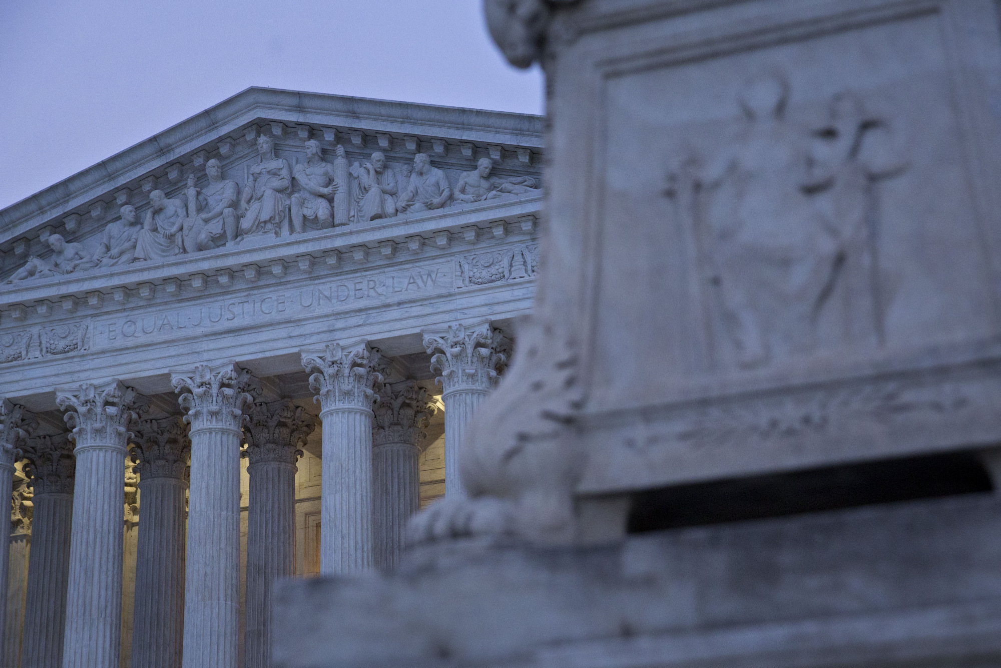 The U.S. Supreme Court building stands in Washington.