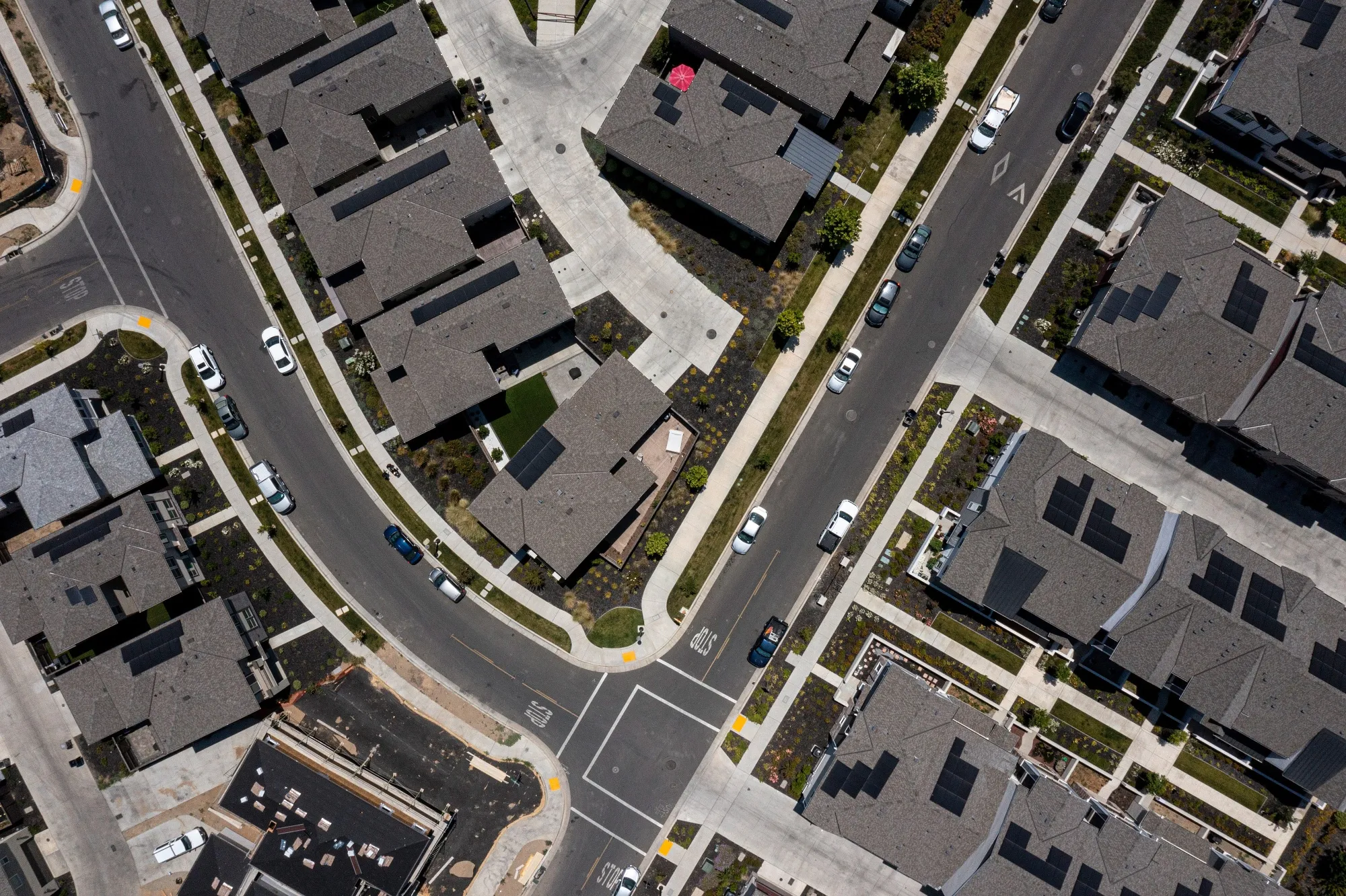 Homes in Sacramento, California.
