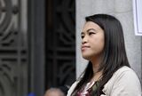 New city council member Sheng Thao attends an event where hundreds of City workers, elected officials, and community leaders rallied on the steps of Oakland City Hall to demand action on a rising staff vacancy rate in city agencies, and retention of city