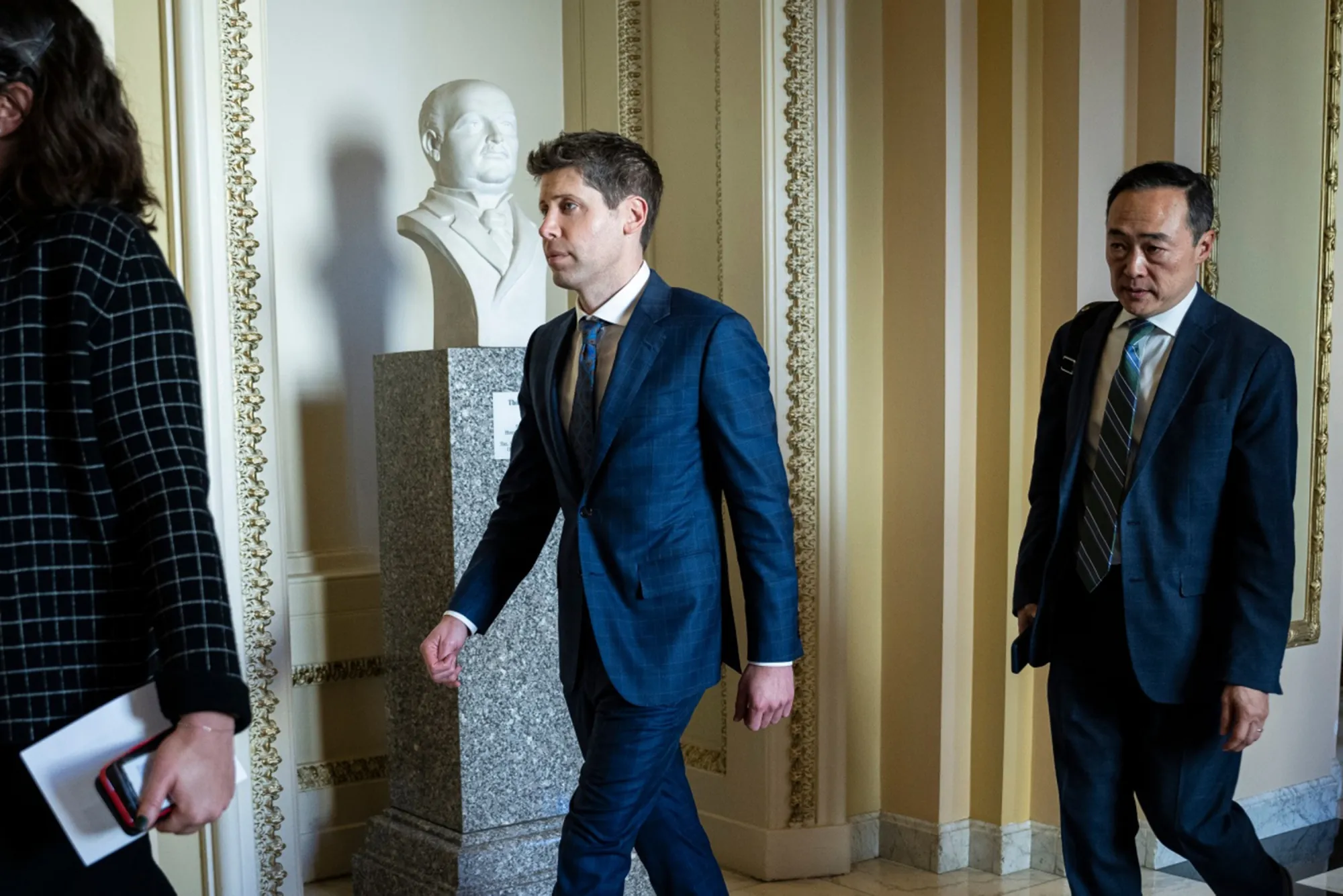 Sam Altman&nbsp;walks through the US Capitol&nbsp;in Washington&nbsp;on Jan. 11.