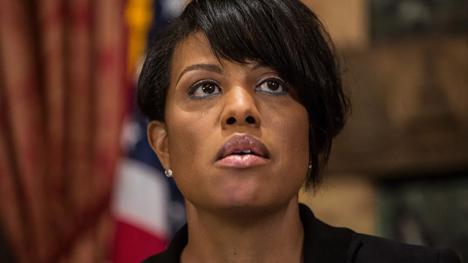 Mayor Stephanie Rawlings-Blake of Baltimore speaks at a press conference after it was announced that charges will be filed against Baltimore police officers in the death of Freddie Gray on May 1, 2015 in Baltimore, Maryland.

