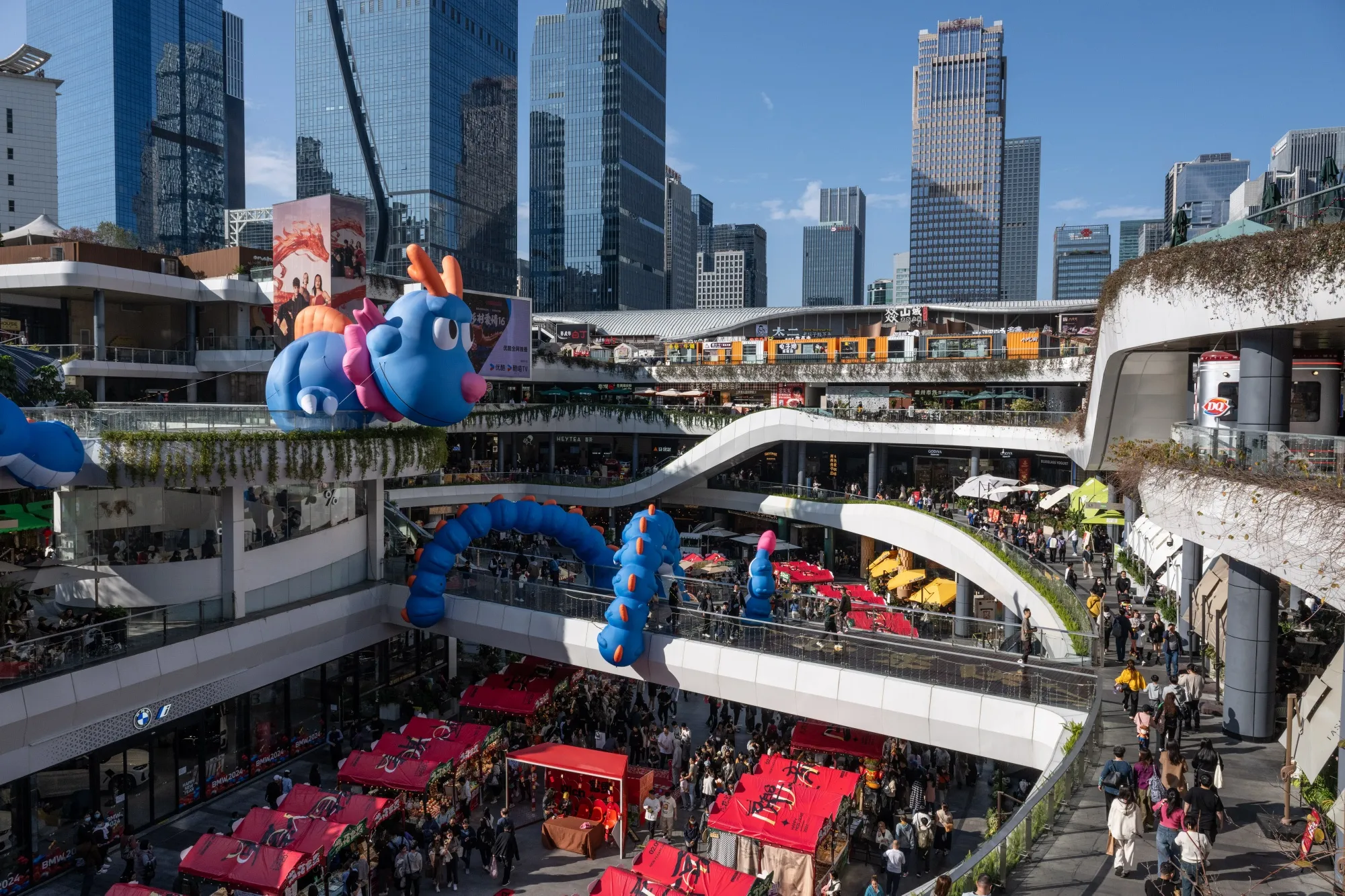 A Lunar New Year fair at Coco Park mall in Shenzhen, China, on Monday, Feb. 12, 2024.&nbsp;