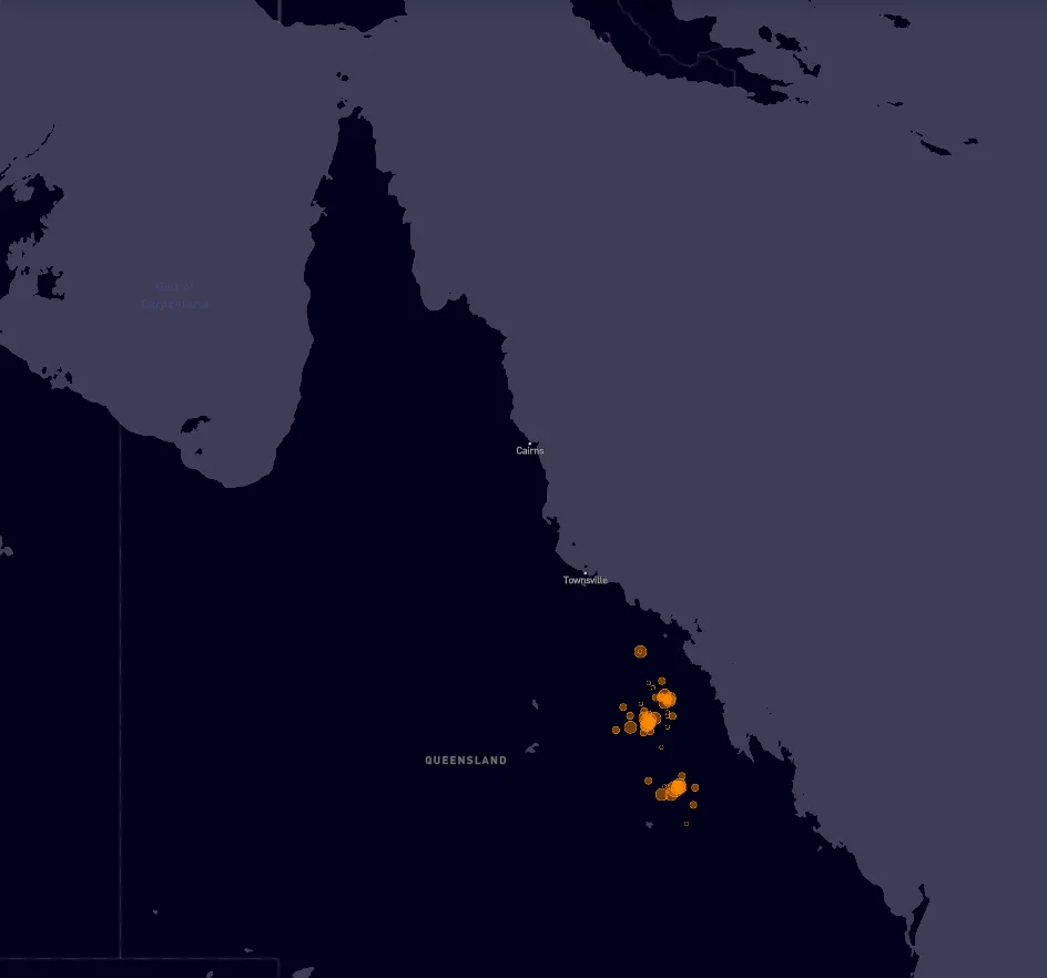 Methane detected over northeast Australia by the Sentinel-5P satellite from January 2019 to the present.&nbsp;