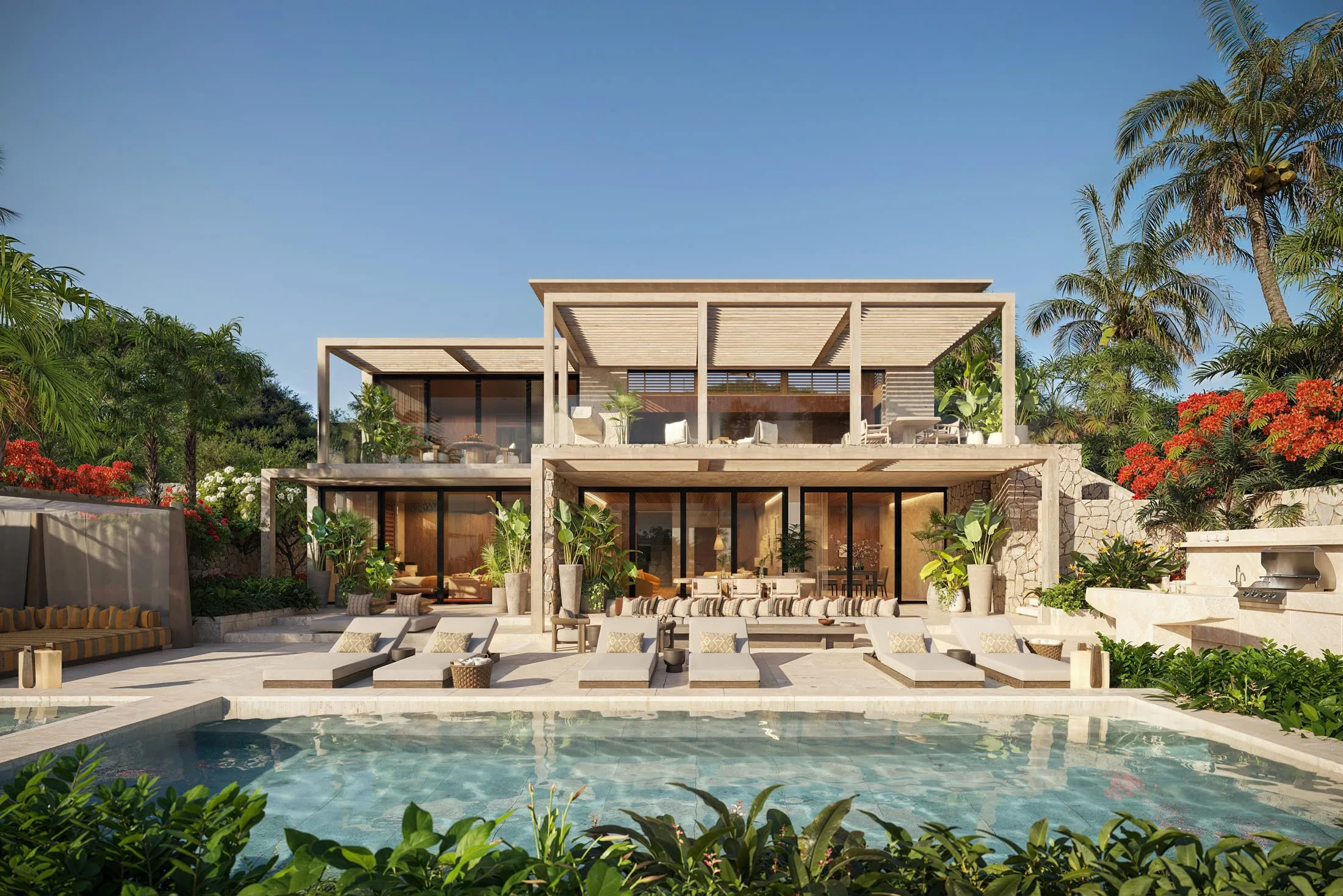 A rendering of an Auberge-branded villa at Moncayo.