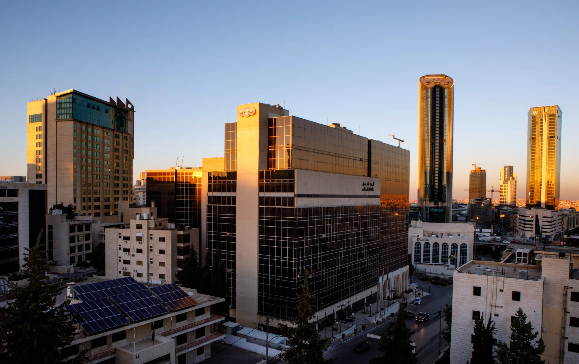 Al Abdali district sits on the city skyline&nbsp;in Amman, Jordan.