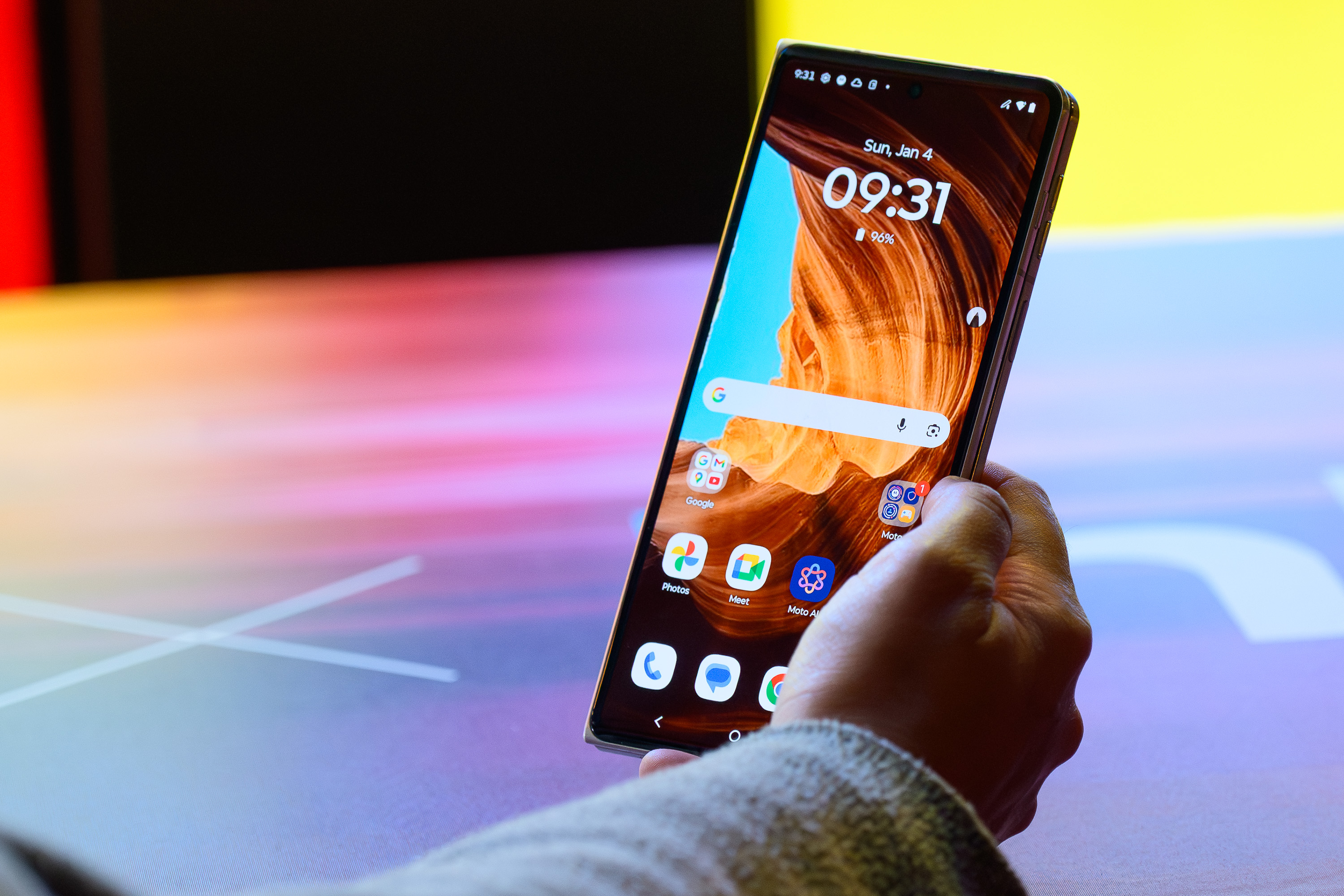 The Razr Fold is Motorola’s first book-style foldable.