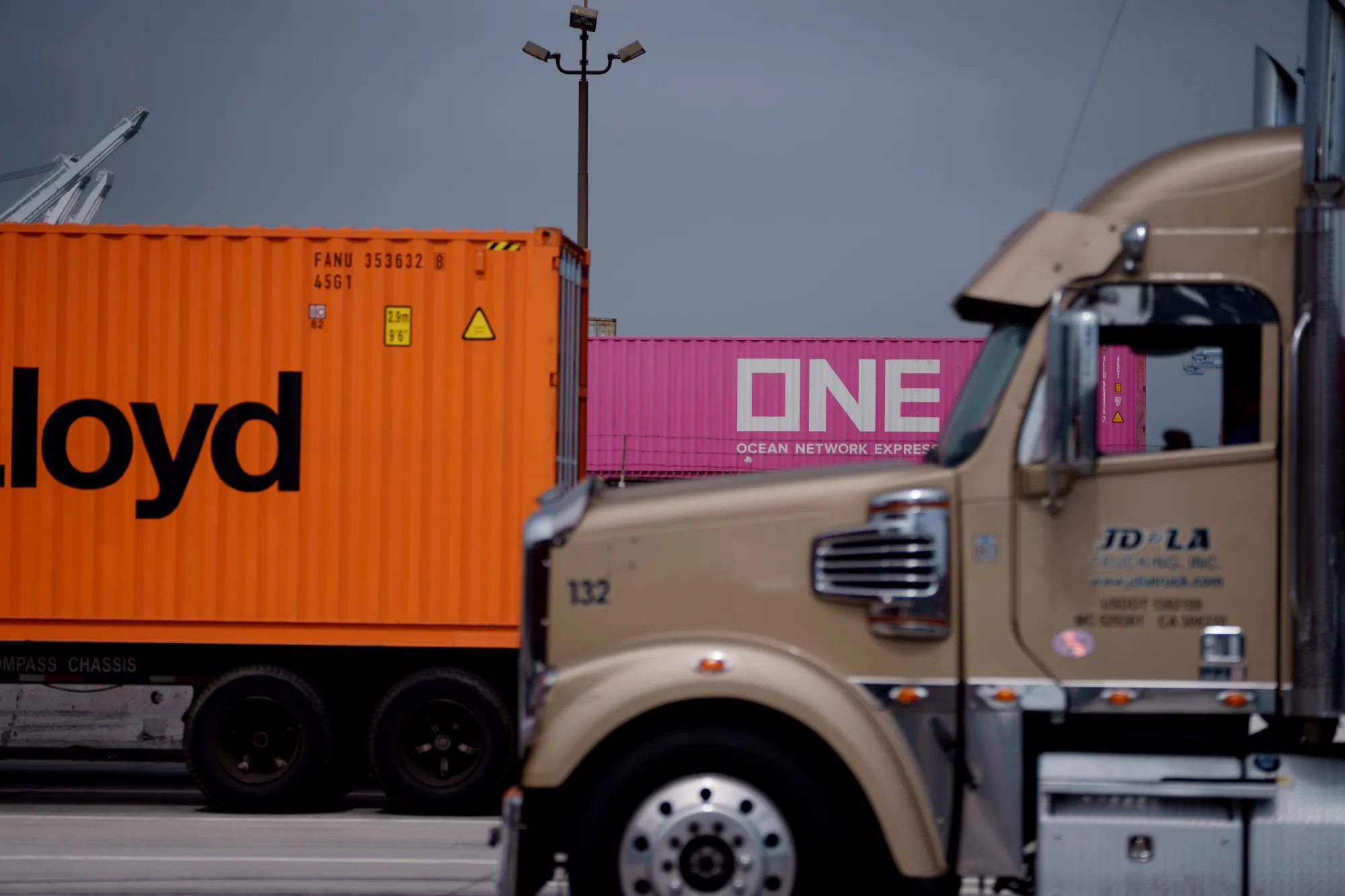 Operations at the Port of Long Beach, California.