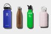 Luxury water bottles, from left: Hydro Flask,&nbsp;S’well,&nbsp;Klean Kanteen, Bkr.&nbsp;
