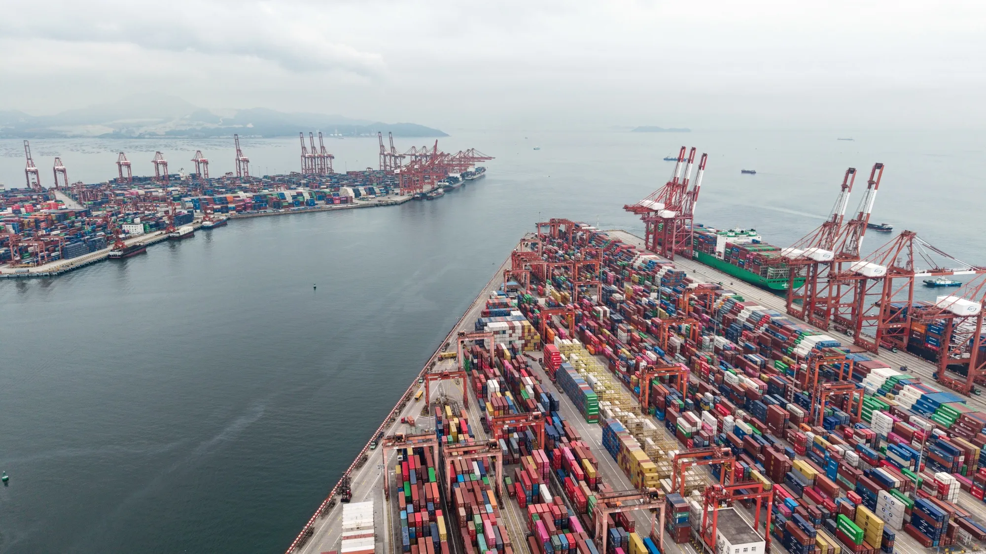 Container terminals in Shenzhen, China.