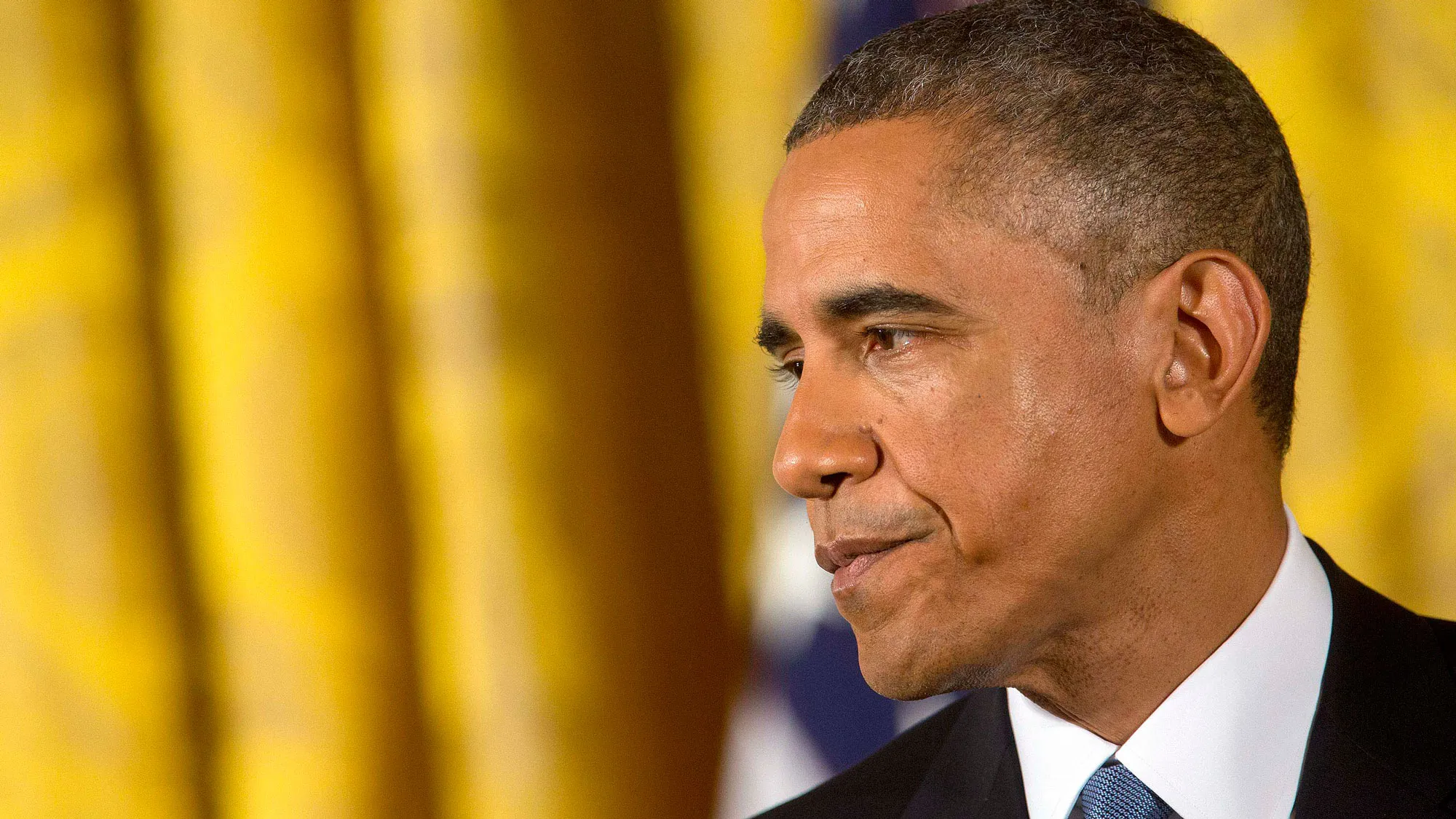 U.S. President Barack Obama listens to a question during a news conference in the East Room of the White House in Washington, D.C., U.S., on Wednesday, Nov. 5, 2014
