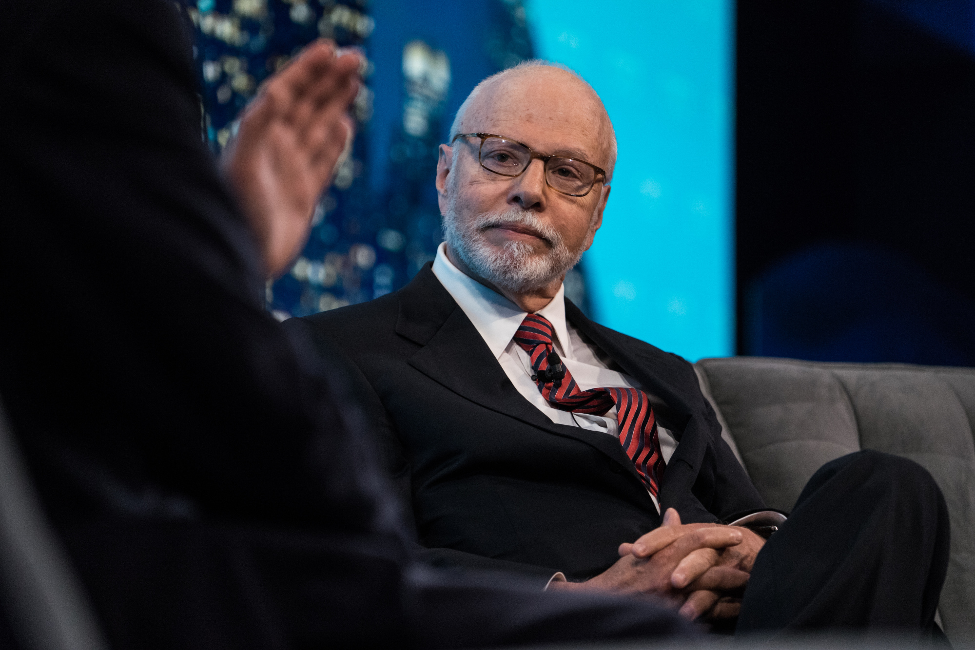 Paul Singer listens during the Bloomberg Invest Summit in New York.