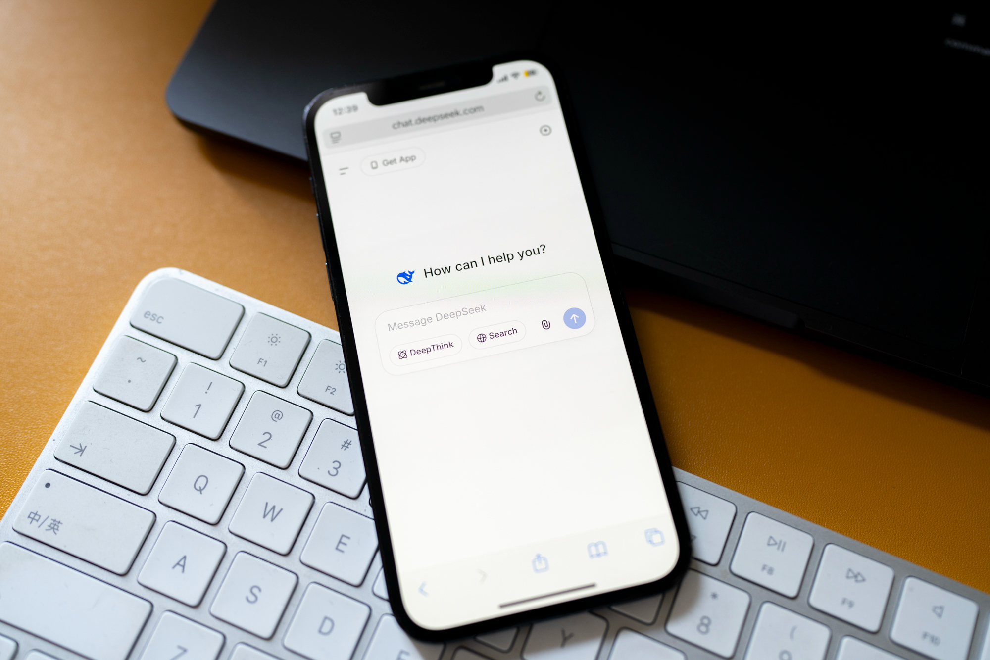 The Deepseek chatbot arranged on a smartphone in Shanghai, China, on Wednesday, Jan. 7, 2026. Chinese firms such as Deepseek have released AI models that approach the capabilities of leading systems from US companies, spurred on by a government that has made AI leadership a national priority.