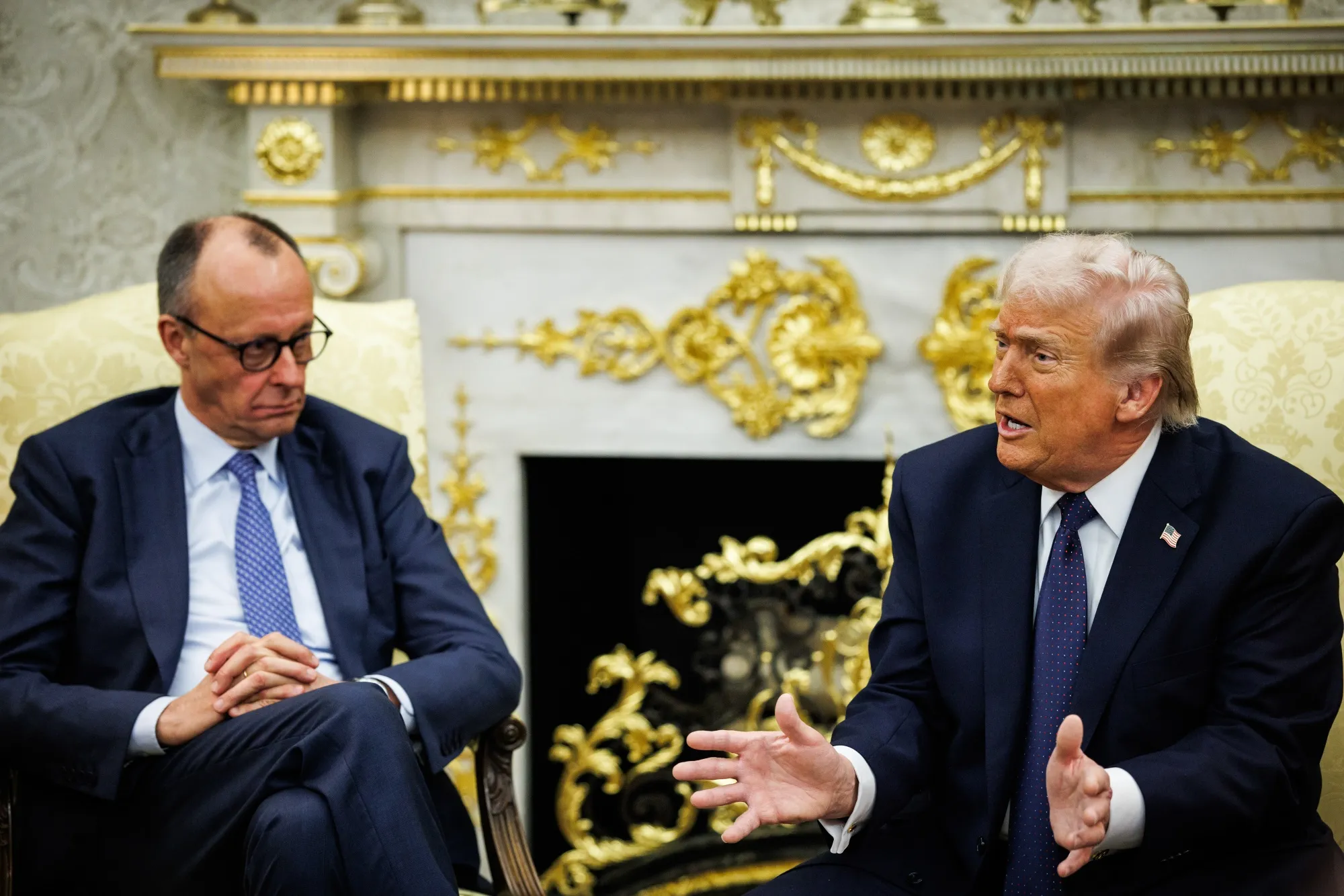 Friedrich Merz and US President Donald Trump in the Oval Office on March 3.