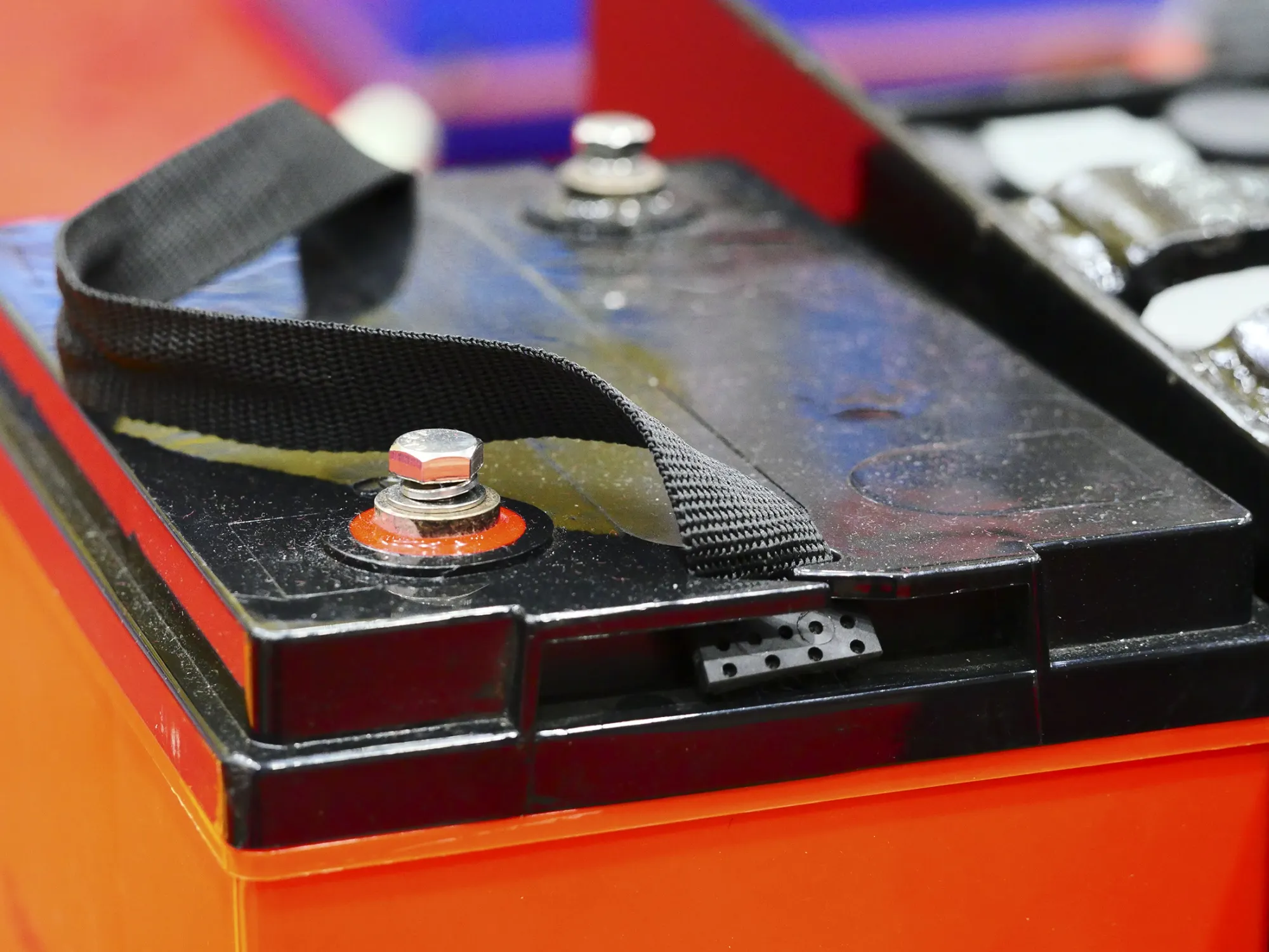 rf Car Battery batteries automotive closeup