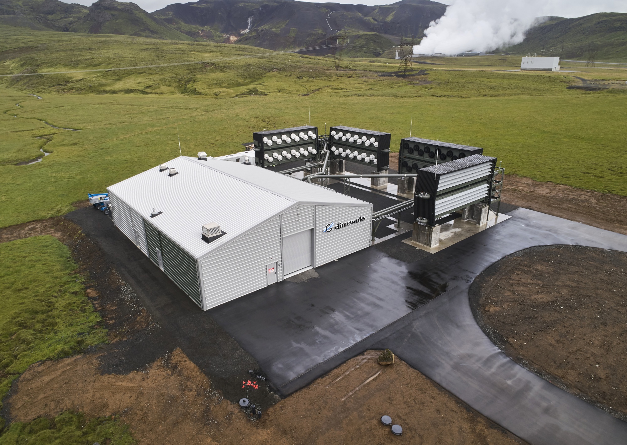 The 'Orca' direct air capture and storage facility, operated by Climeworks AG, in Hellisheidi, Iceland.