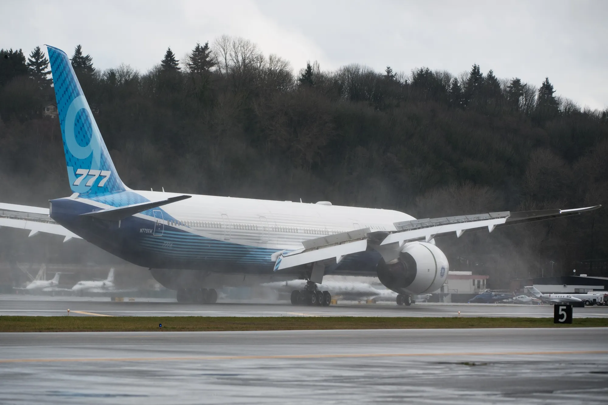 A Boeing Co. 777X airplane.