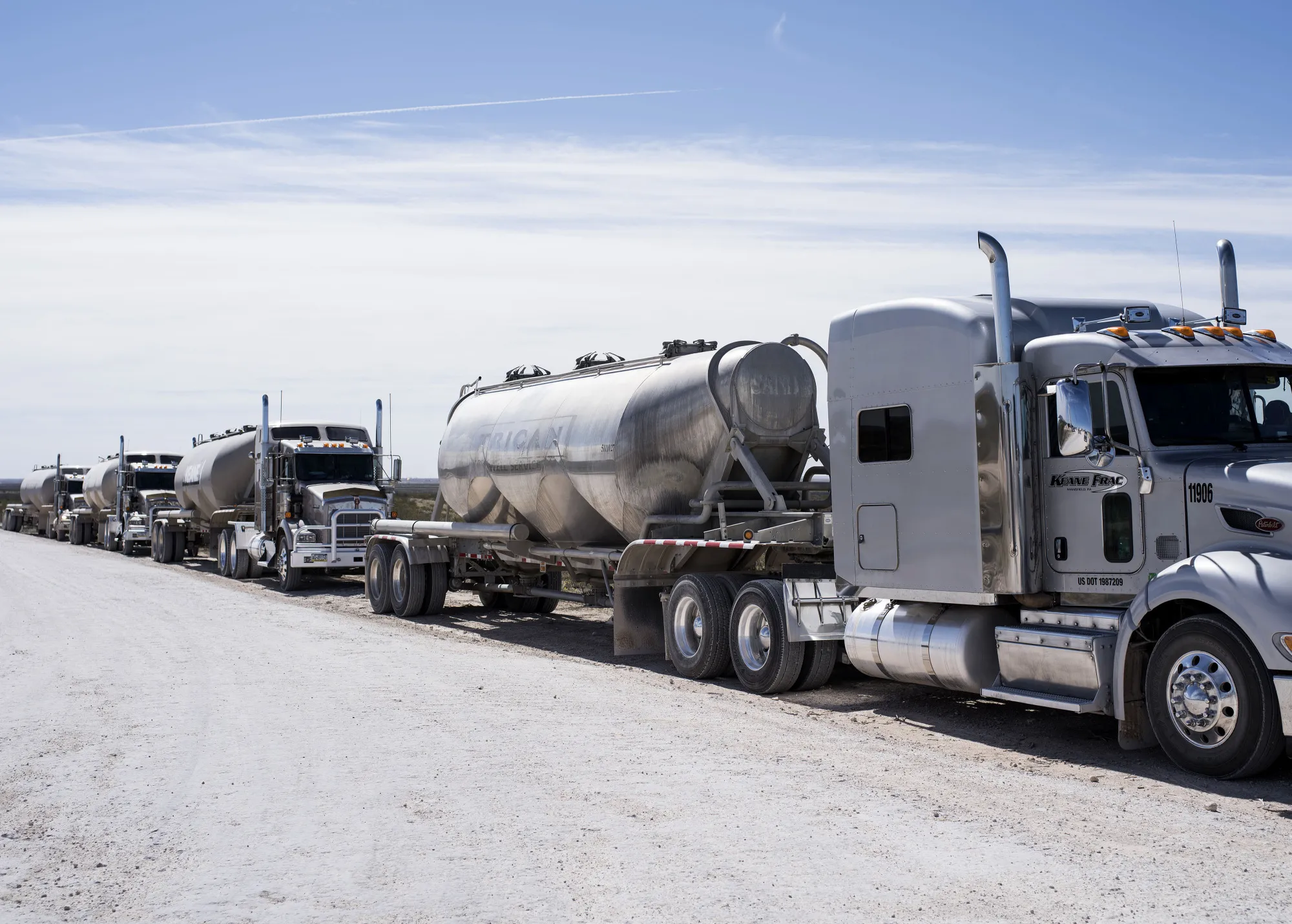 Trucking along.

