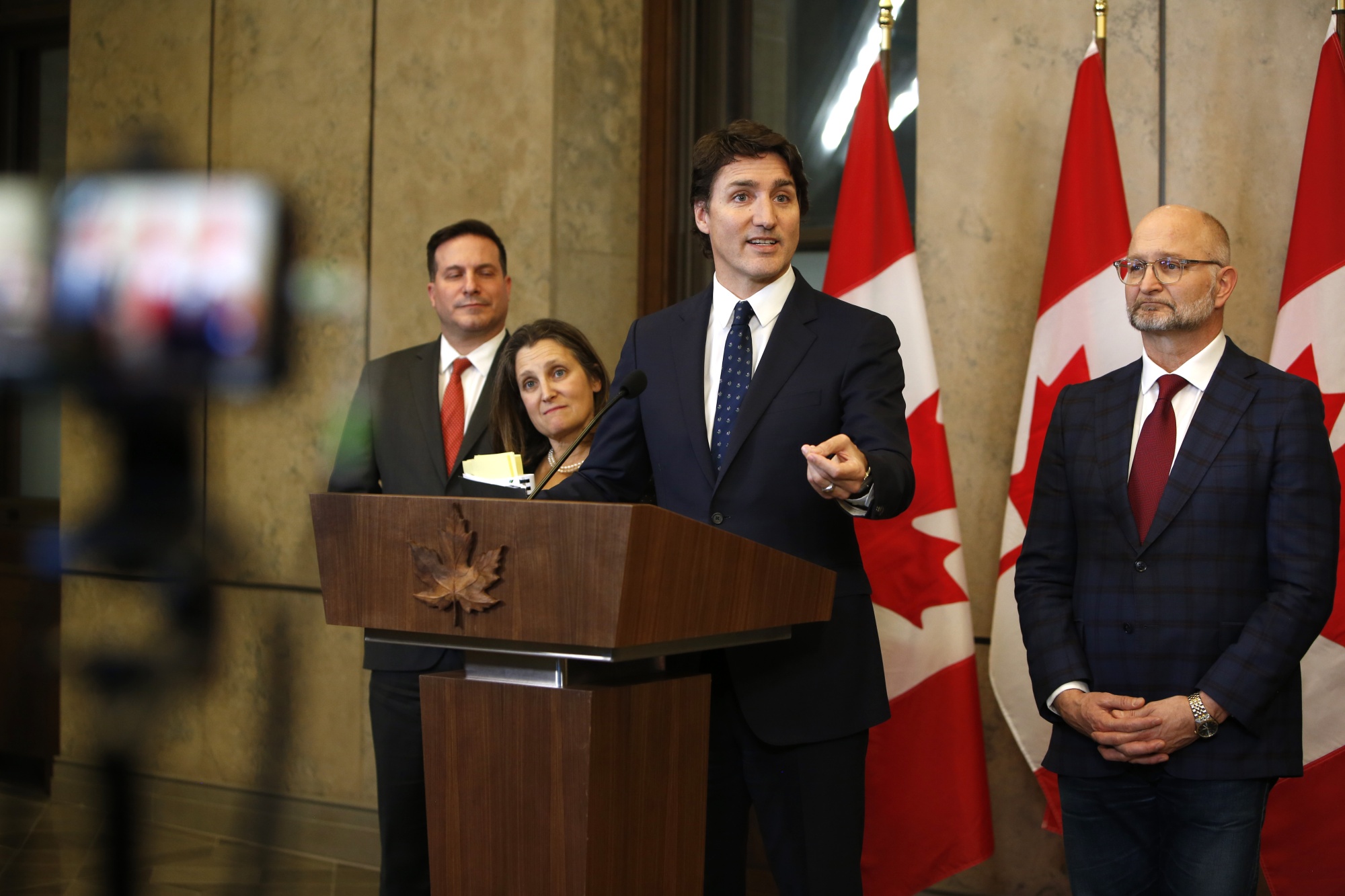 Justin Trudeau speaks in Ottawa last month.